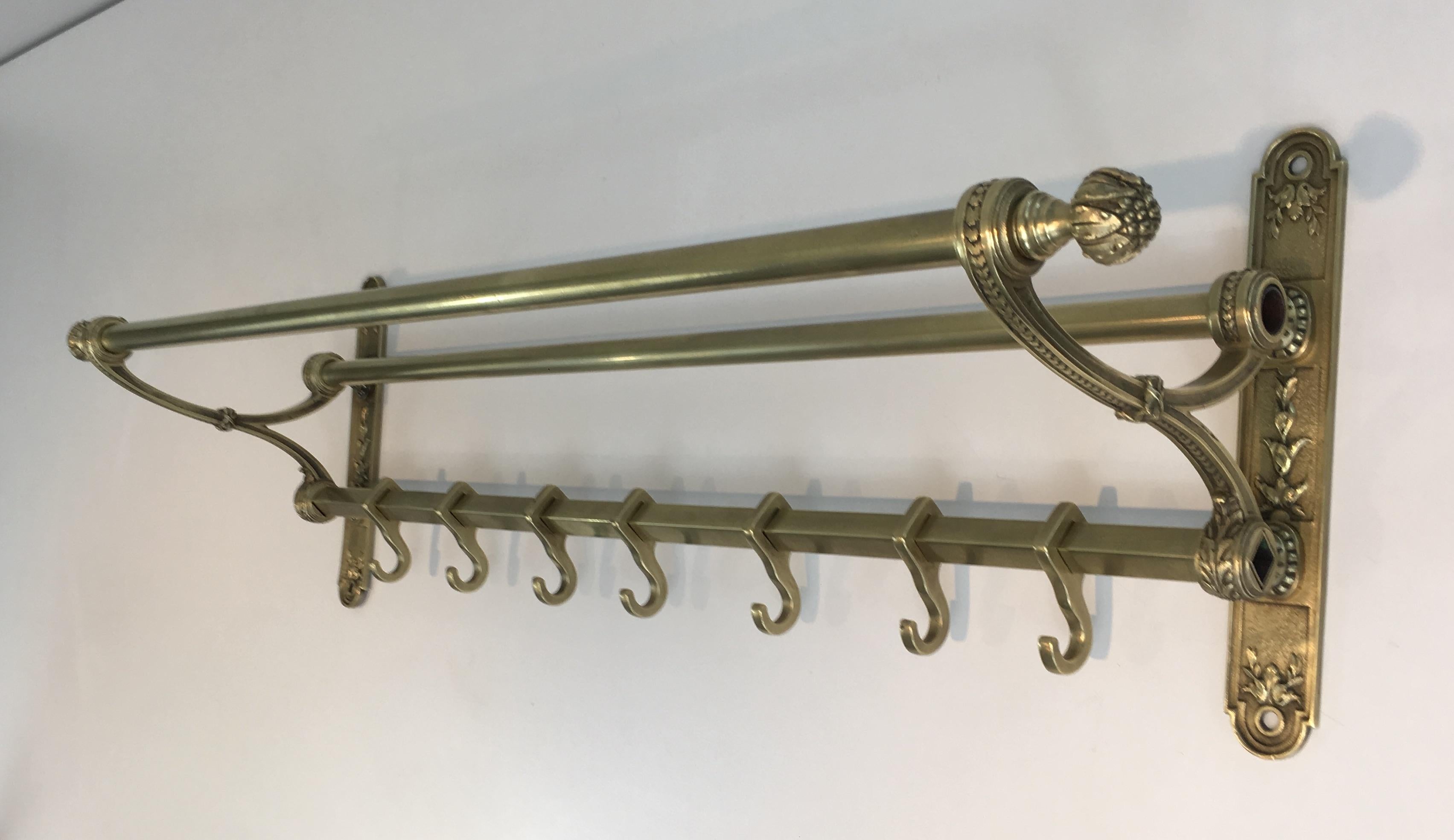 Bronze and Brass Neoclassical Wall Coat Hanger, French, circa 1900 14
