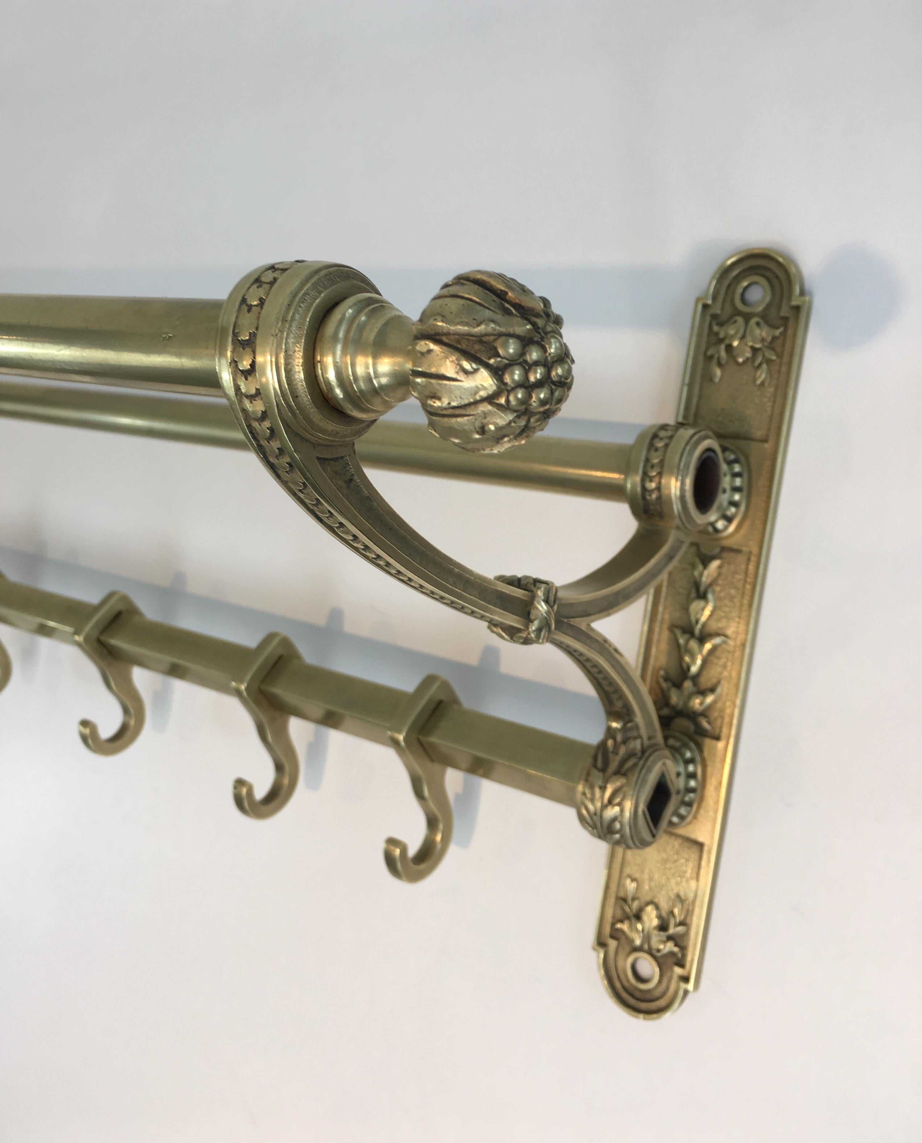 Bronze and Brass Neoclassical Wall Coat Hanger, French, circa 1900 15