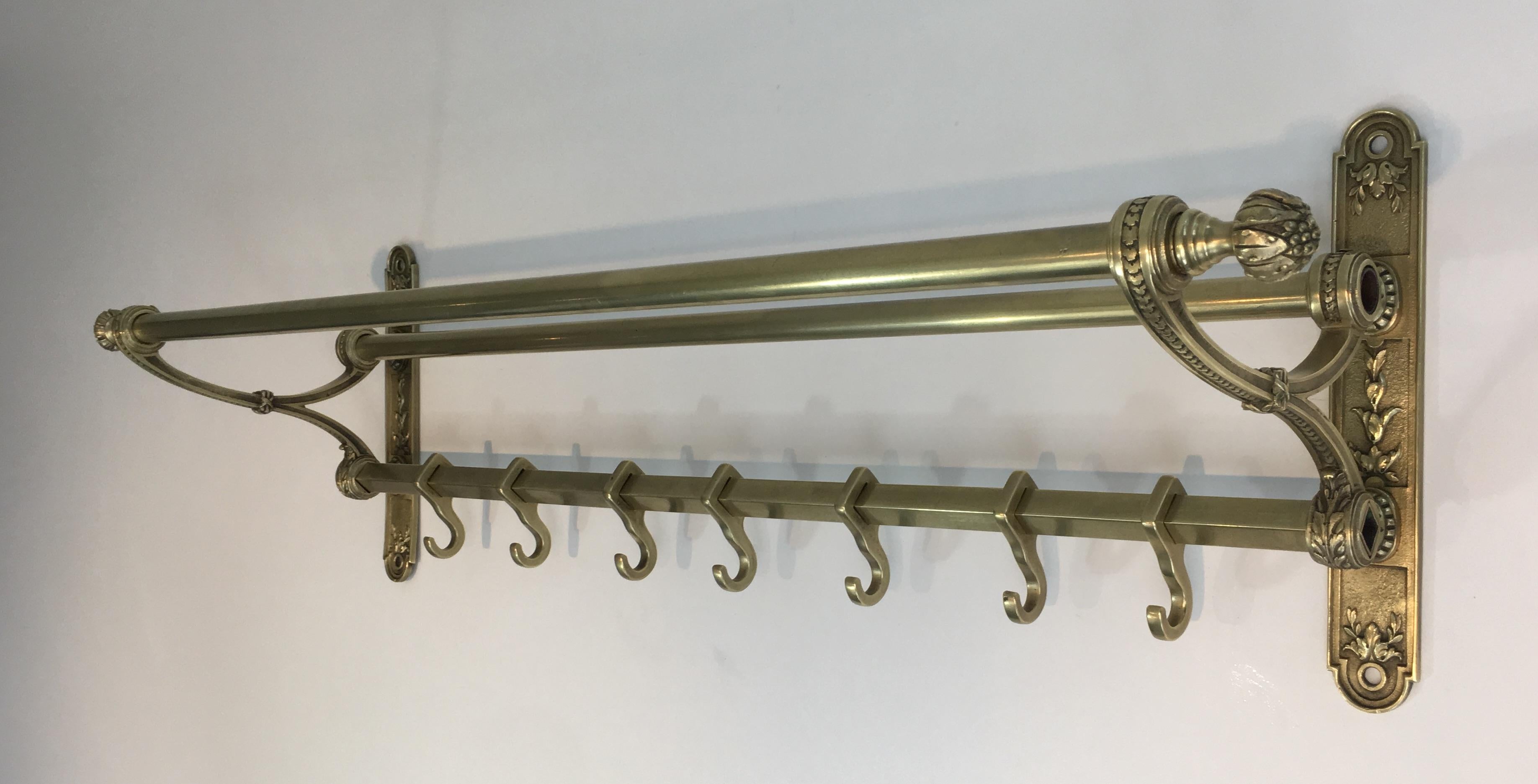 Bronze and Brass Neoclassical Wall Coat Hanger, French, circa 1900 16