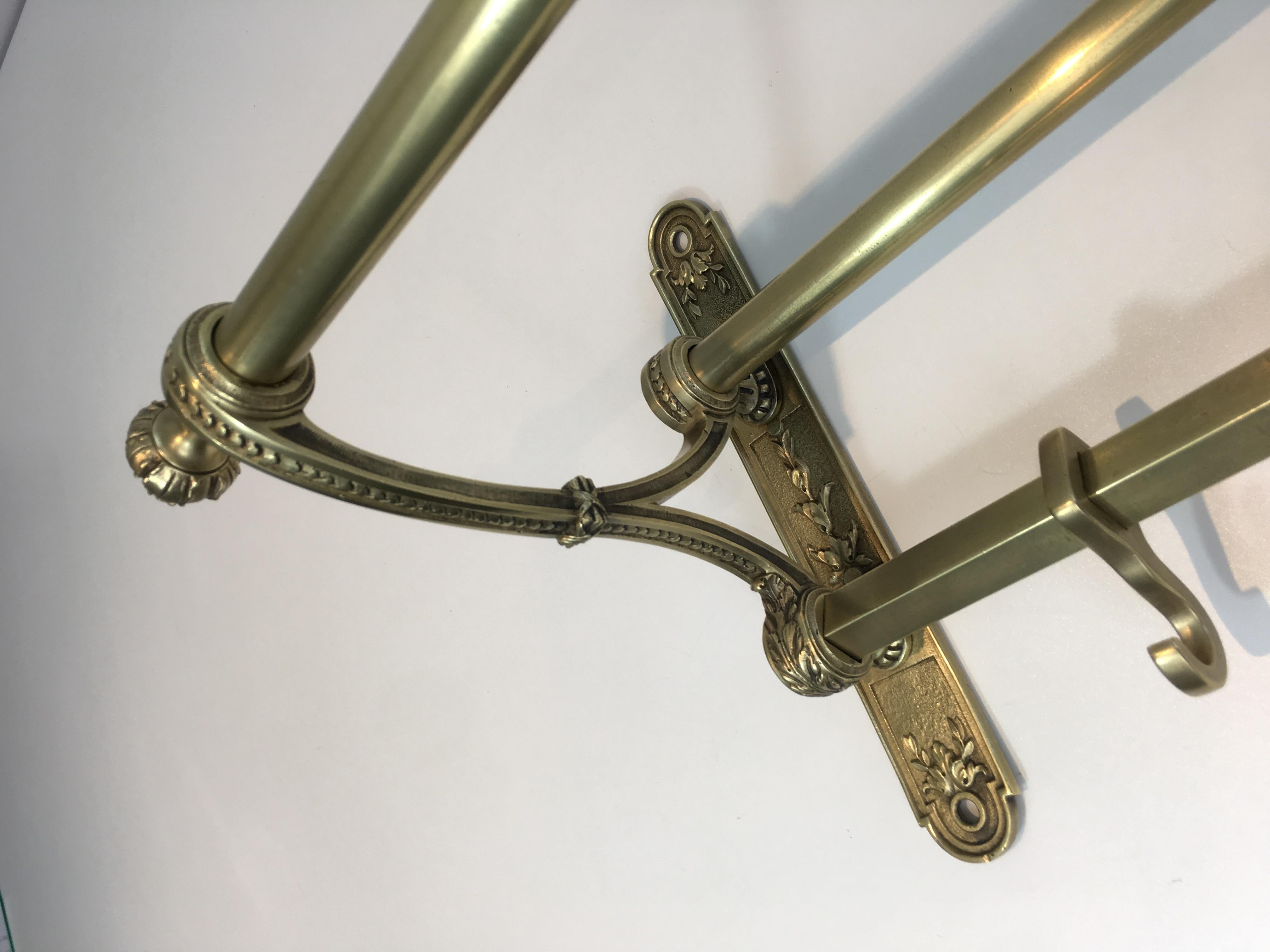 Bronze and Brass Neoclassical Wall Coat Hanger, French, circa 1900 1