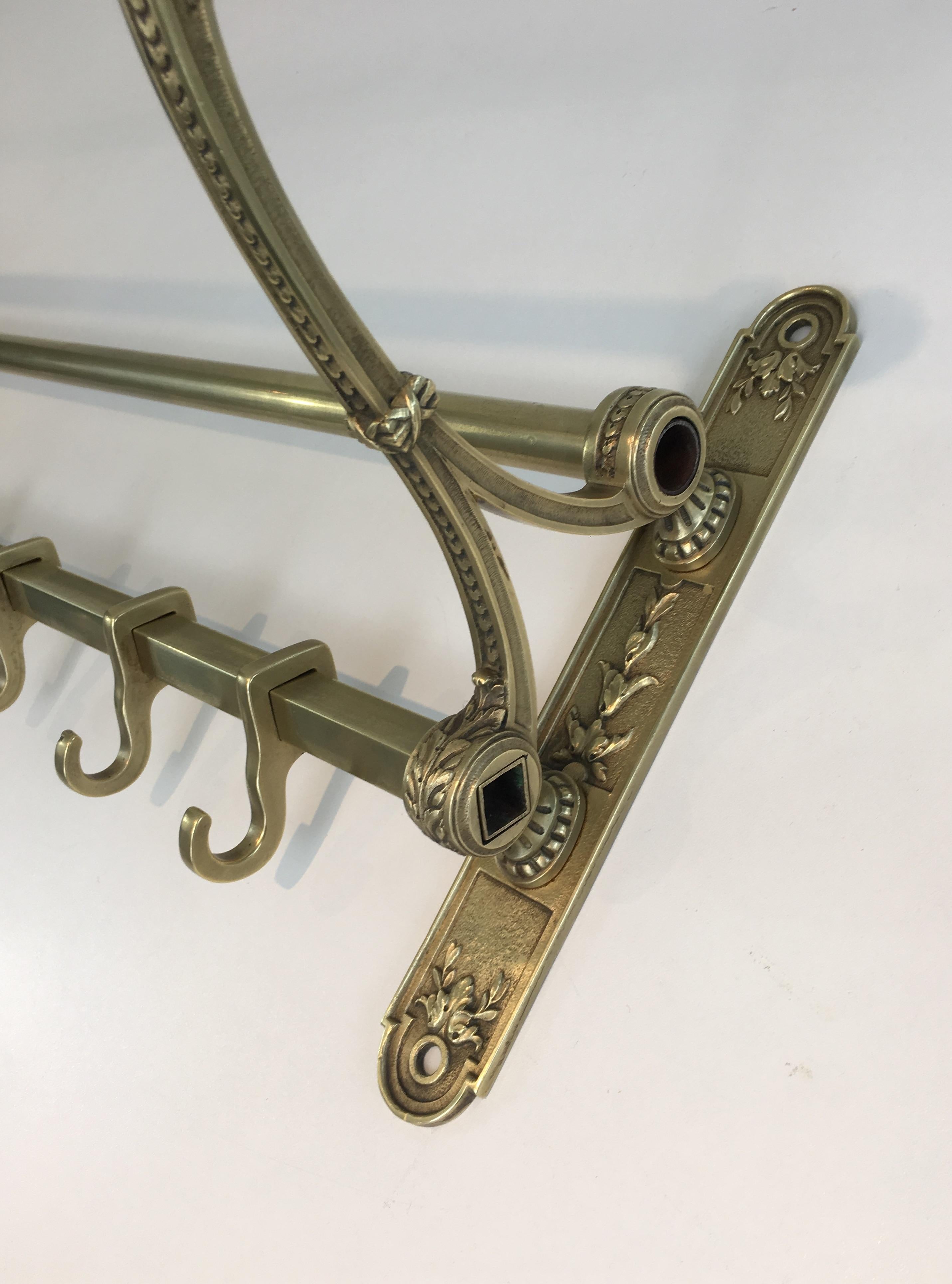 Bronze and Brass Neoclassical Wall Coat Hanger, French, circa 1900 5