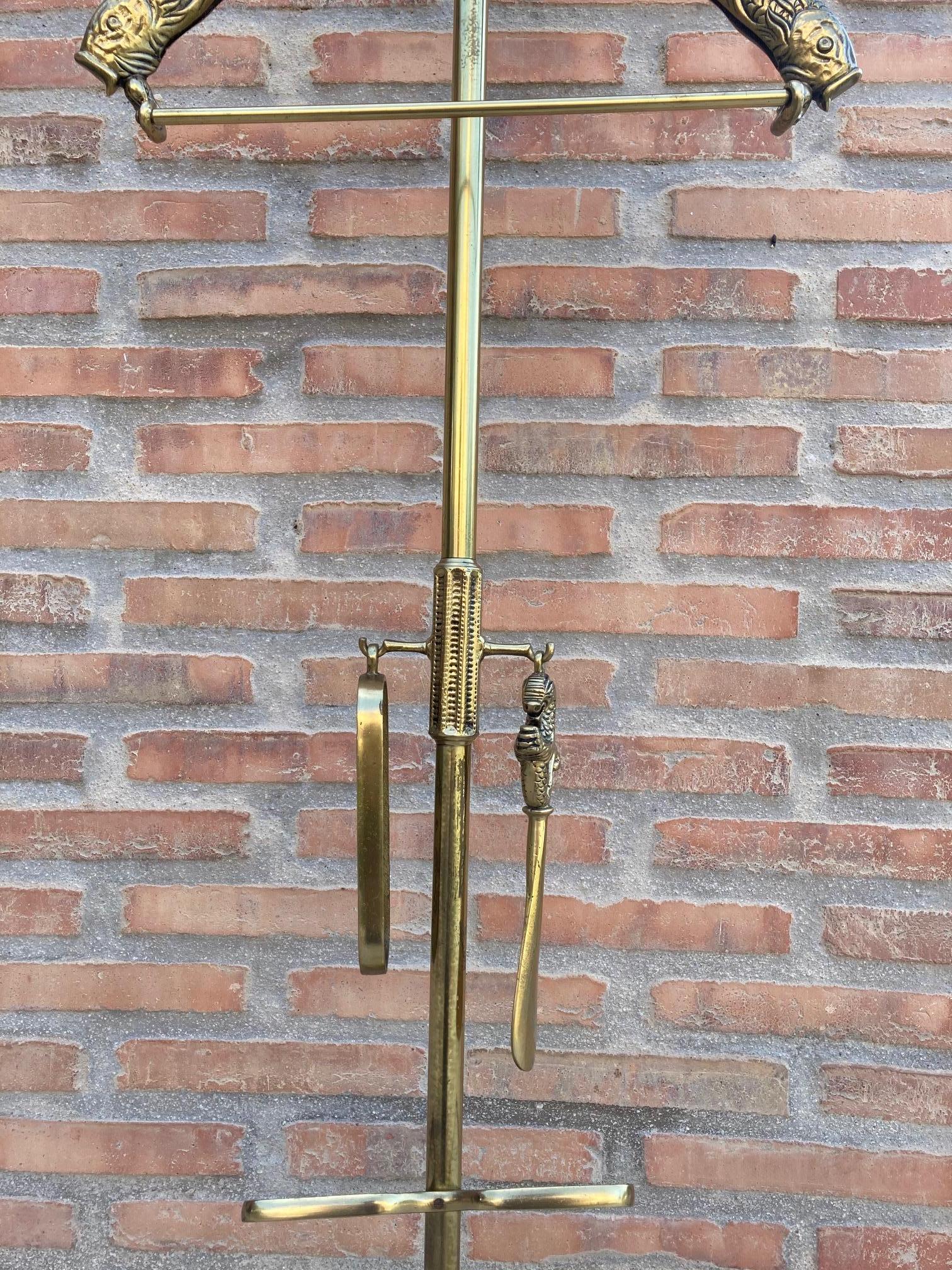 Bronze and Brass Valet Stand Dressboy, 1940s For Sale 4