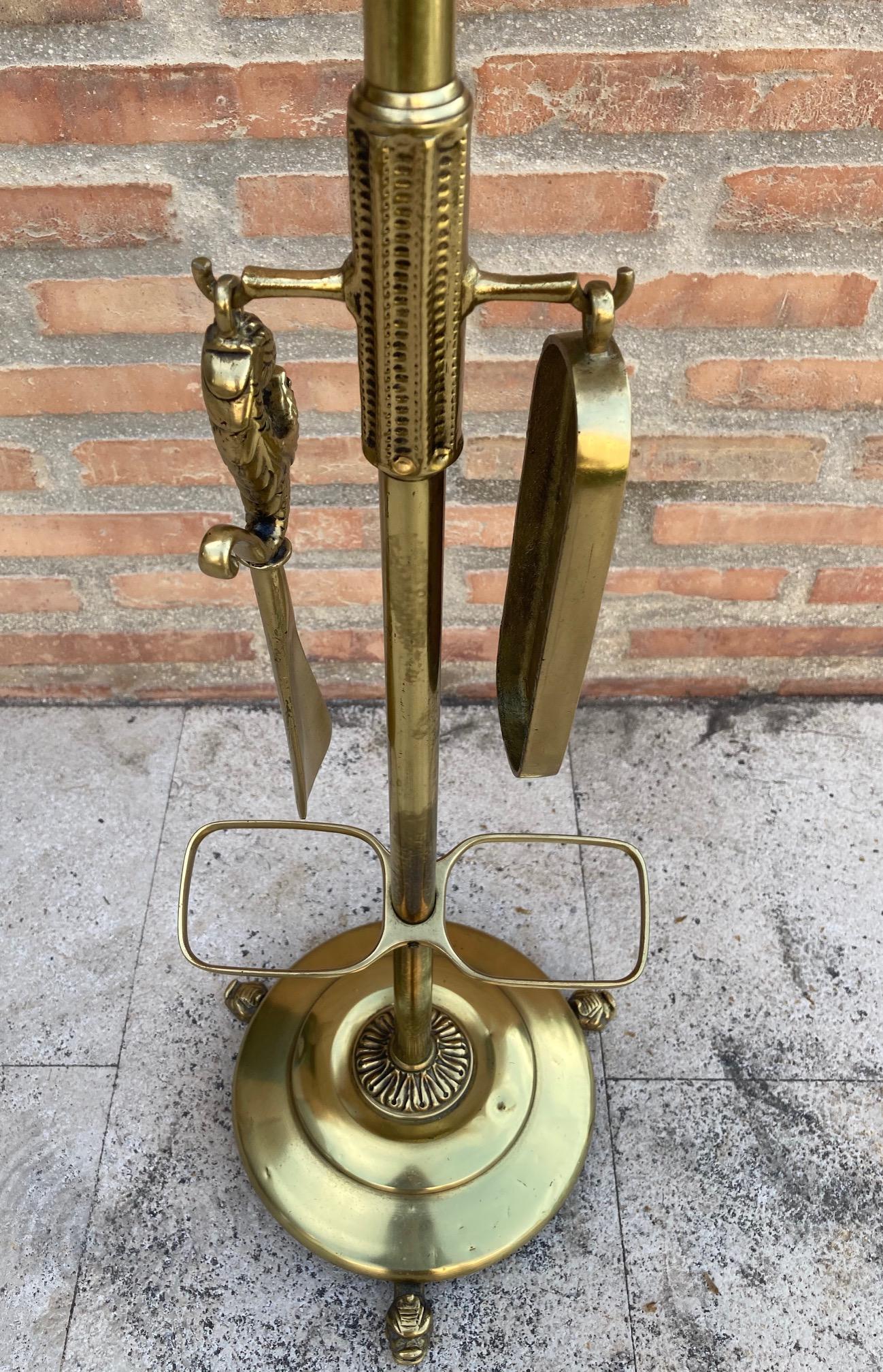 Bronze and Brass Valet Stand Dressboy, 1940s For Sale 6