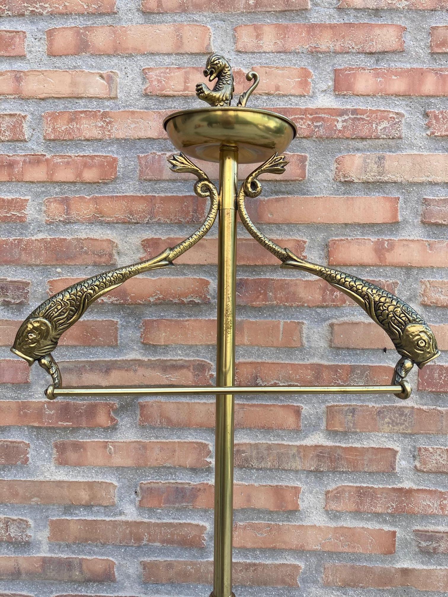French Bronze and Brass Valet Stand Dressboy, 1940s For Sale