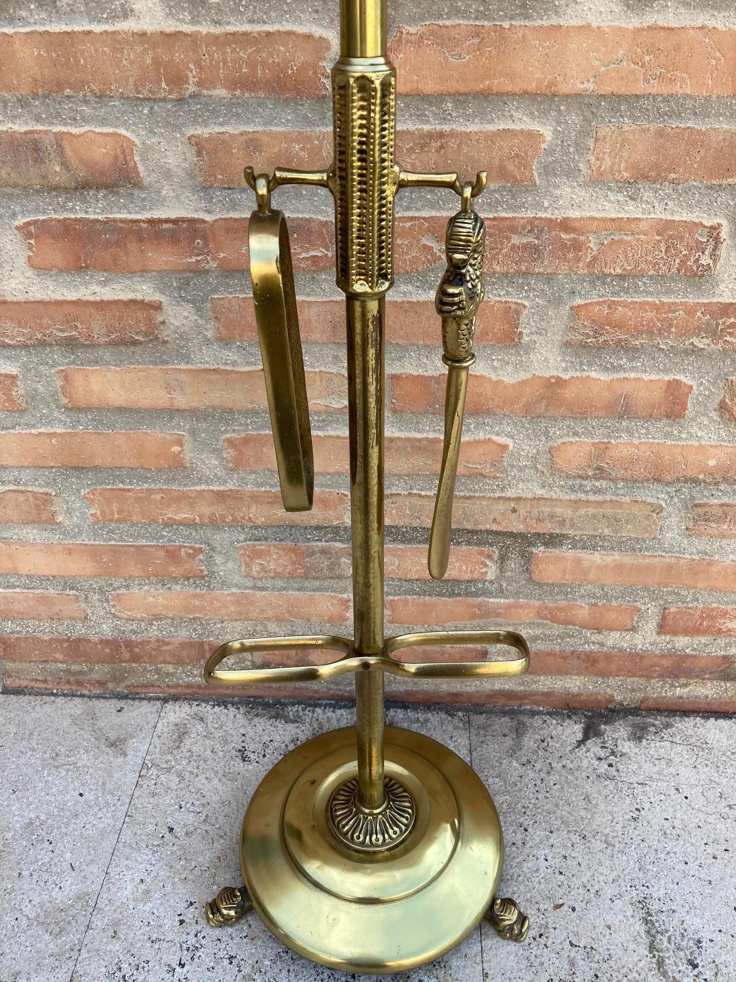 Bronze and Brass Valet Stand Dressboy, 1940s For Sale 2