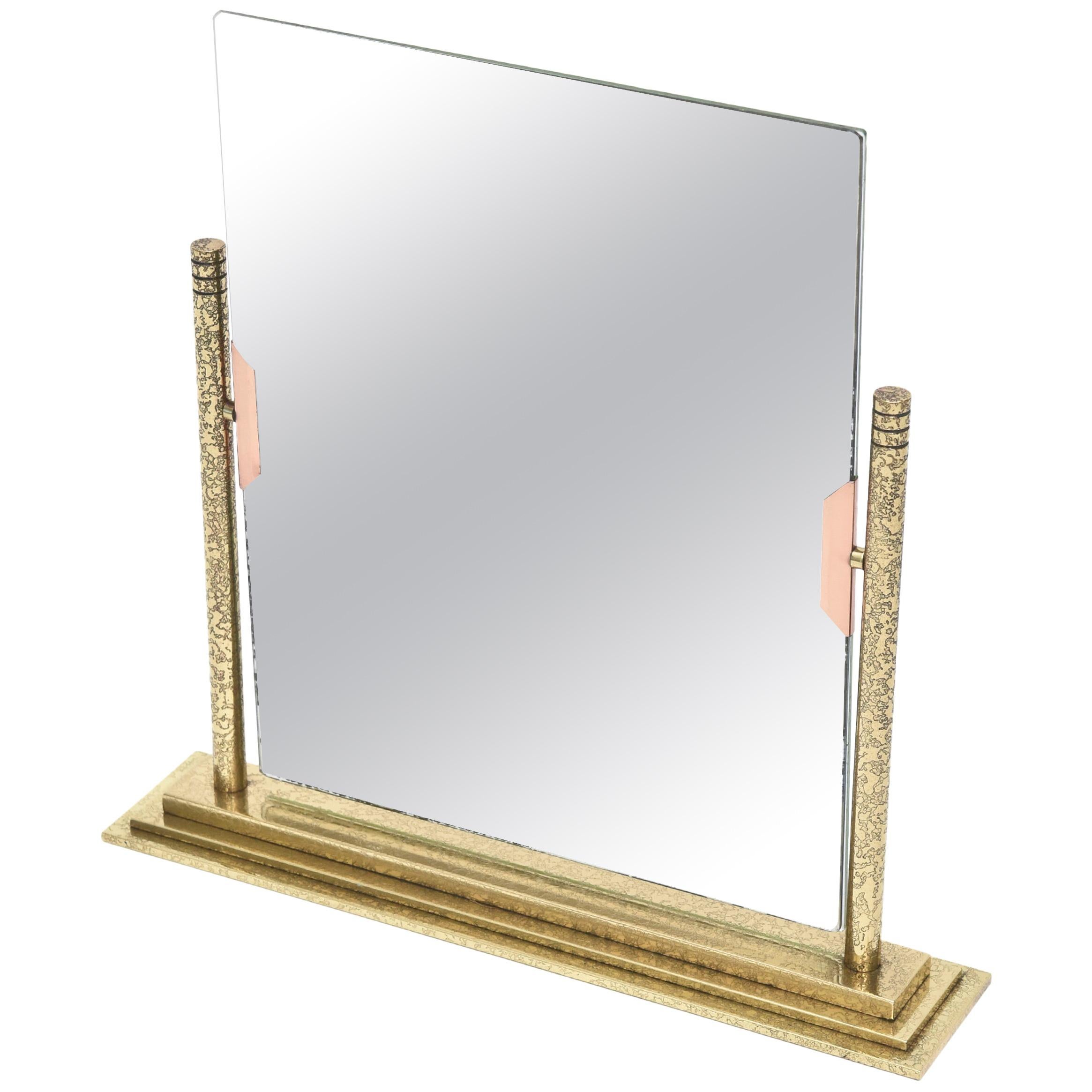 Bronze and Brass Vintage Dual Picture Frame and Mirror