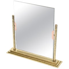 Bronze and Brass Vintage Dual Picture Frame and Mirror