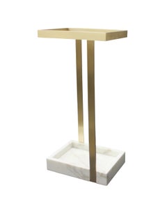 Bronze and Calacatta Gold Marble Umbrella Stand