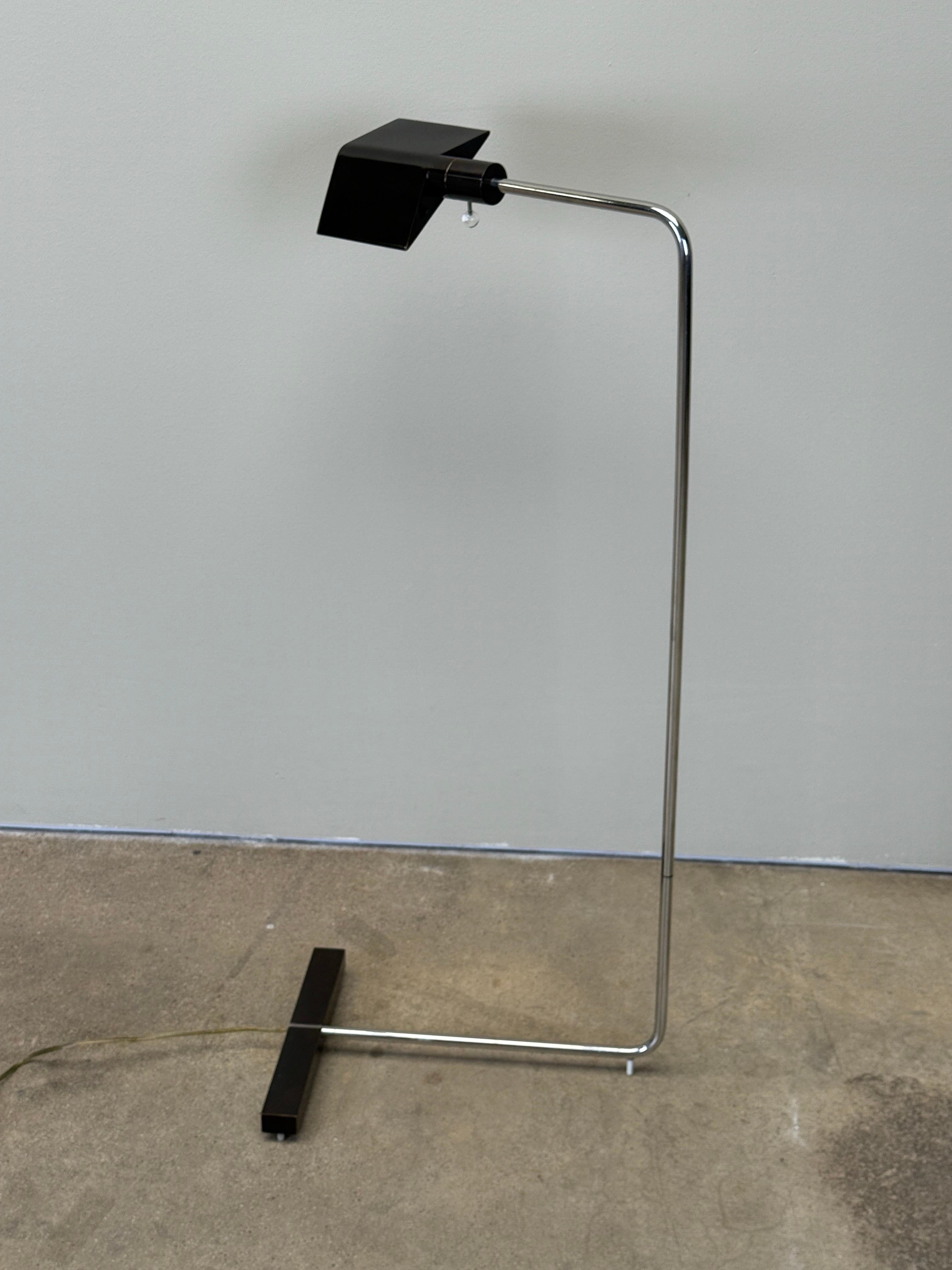 Lampada da terra in bronzo e cromo di Cedric Hartman in vendita 9