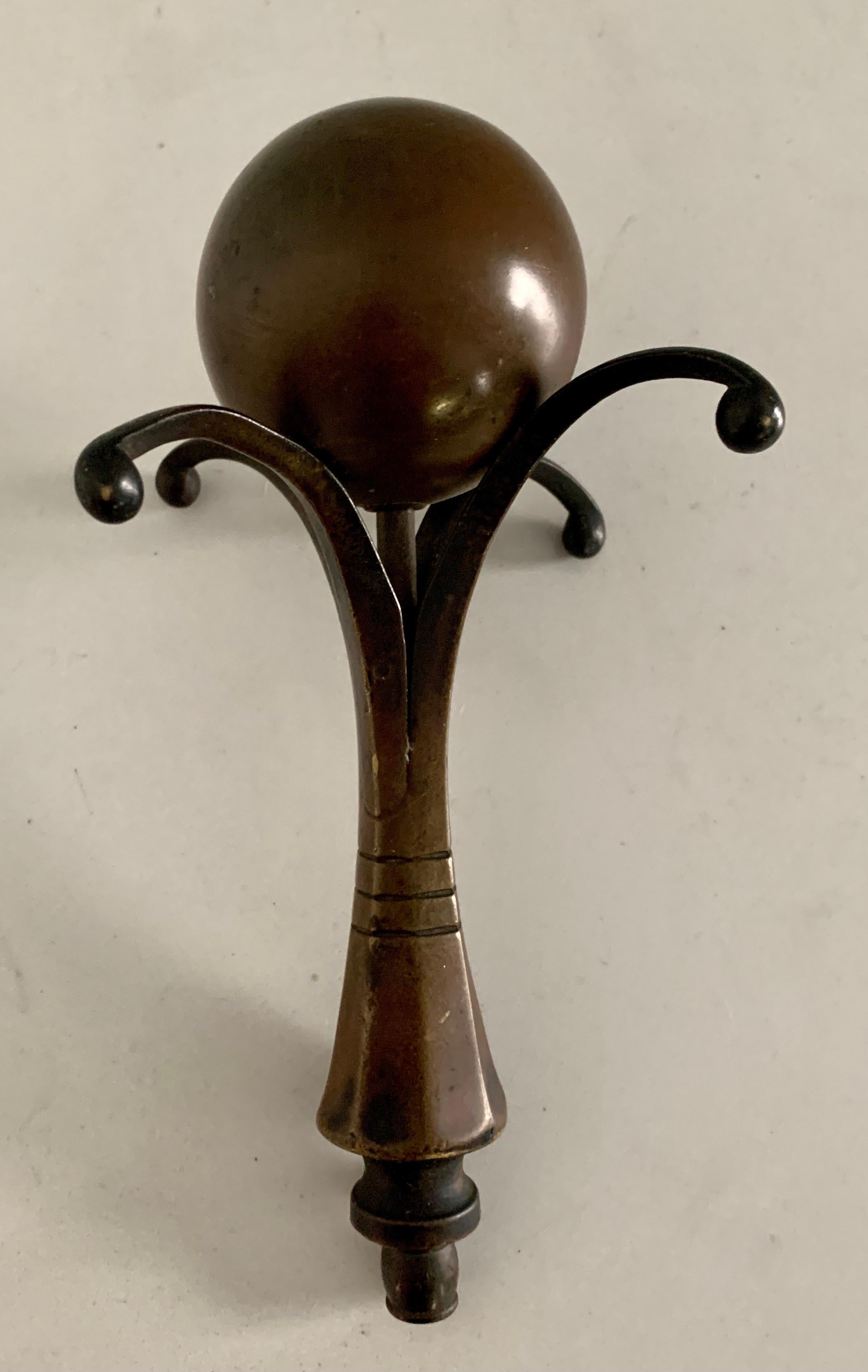Bronze and Copper Arts & Crafts Finial 6