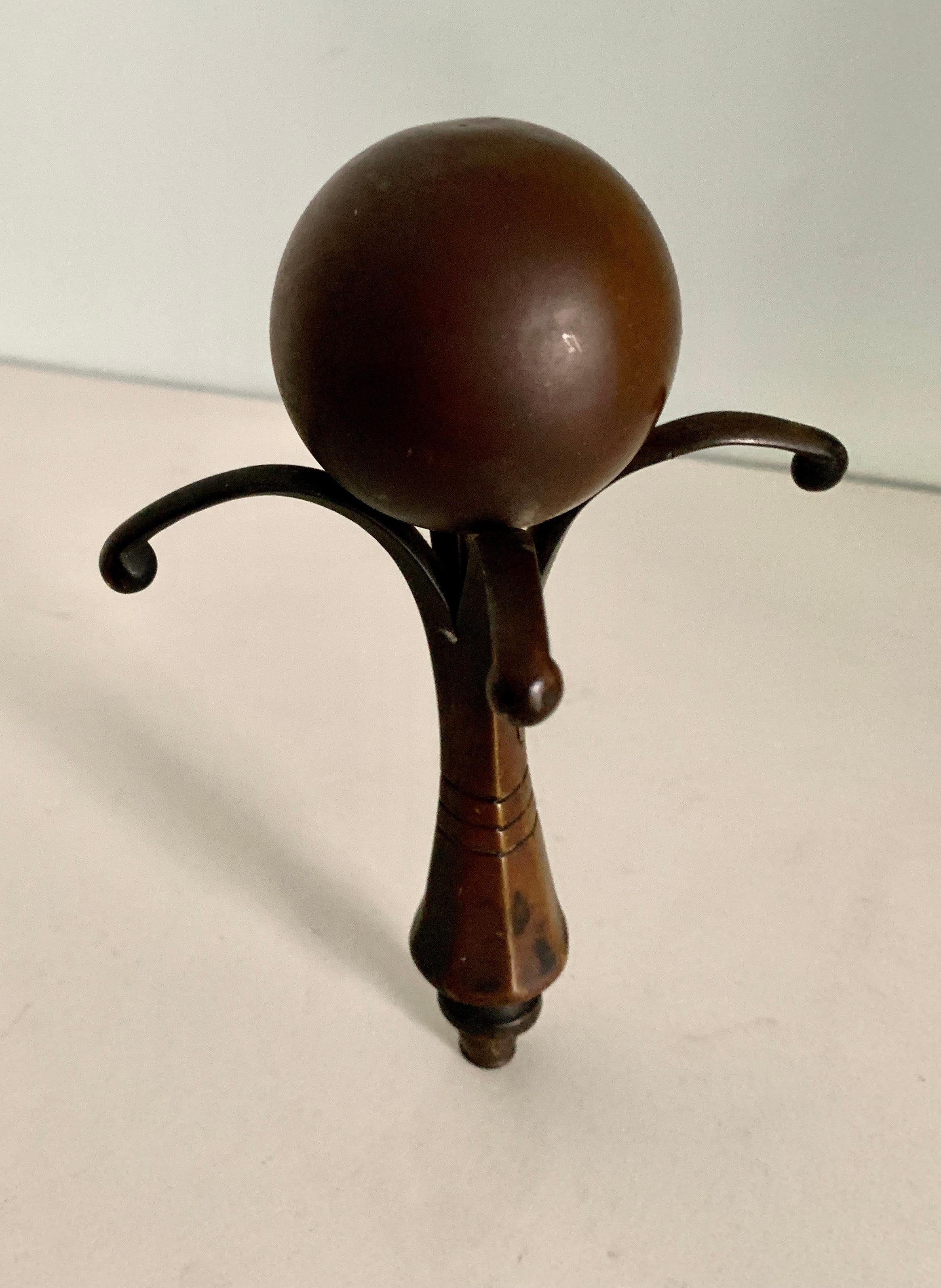 Bronze and Copper Arts & Crafts Finial In Good Condition In Los Angeles, CA