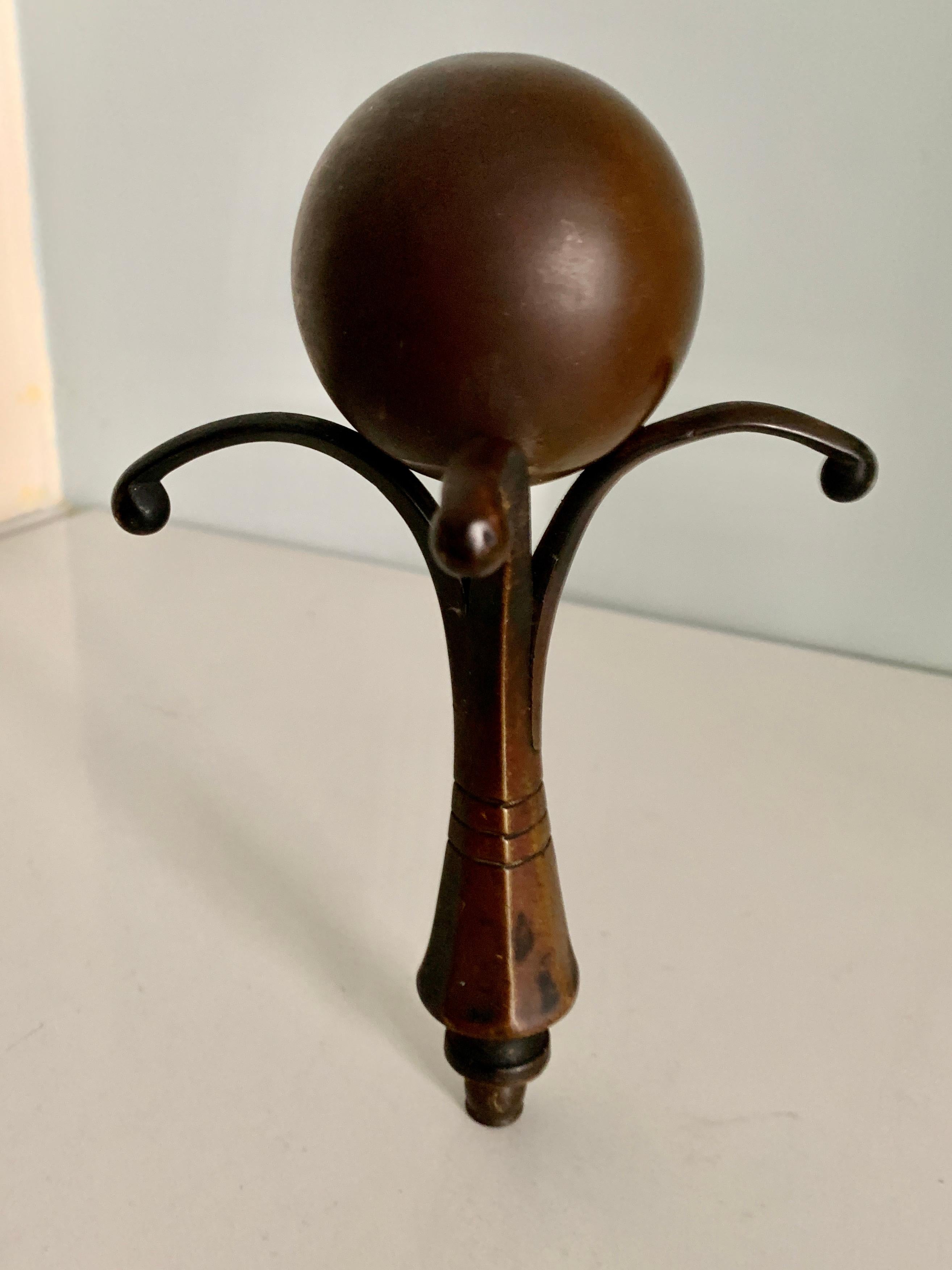 20th Century Bronze and Copper Arts & Crafts Finial