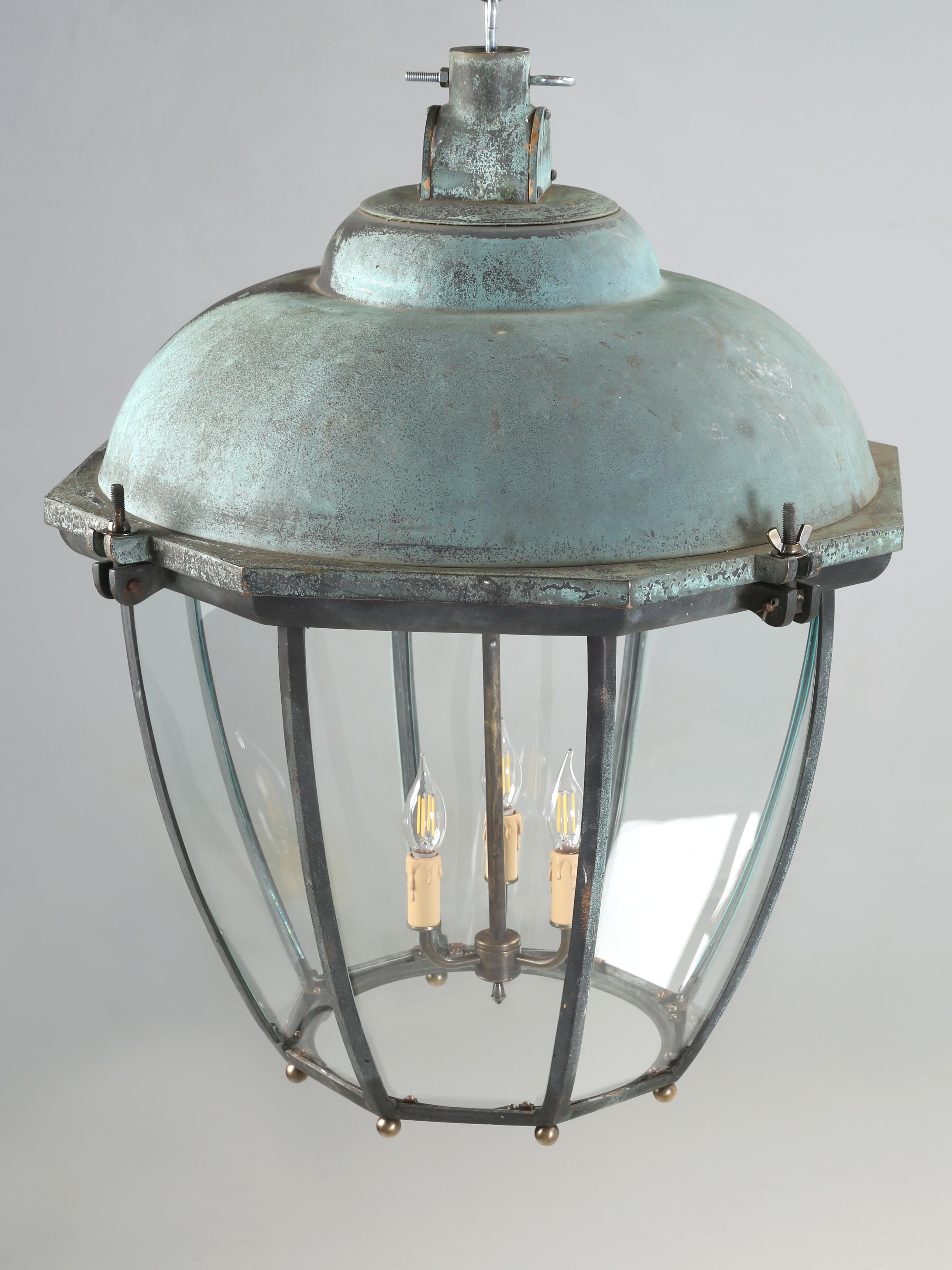 Country Bronze and Copper Lantern or Pendant Dublin Ireland Beautifully 1930's (5) Avail For Sale