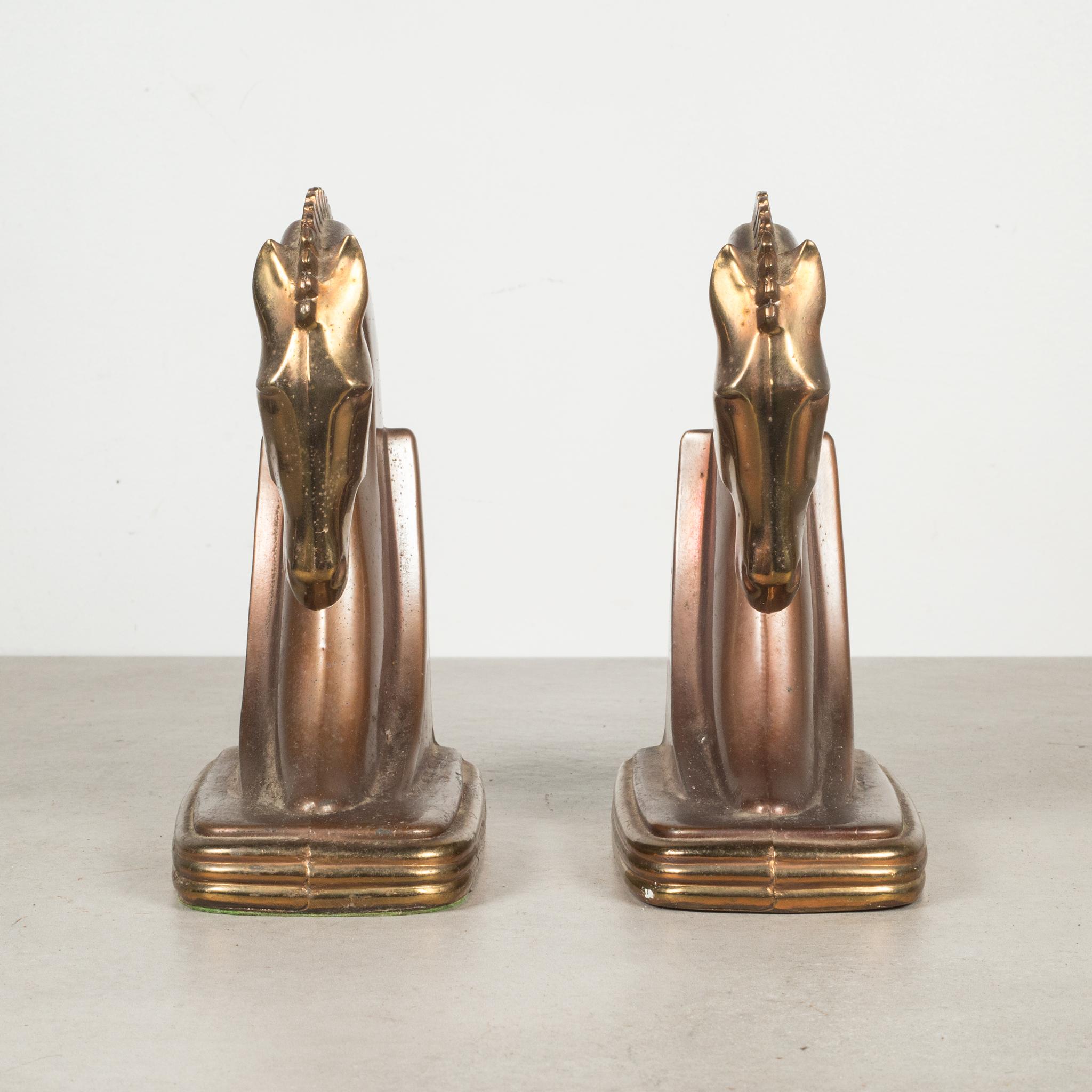 bronze horse bookends