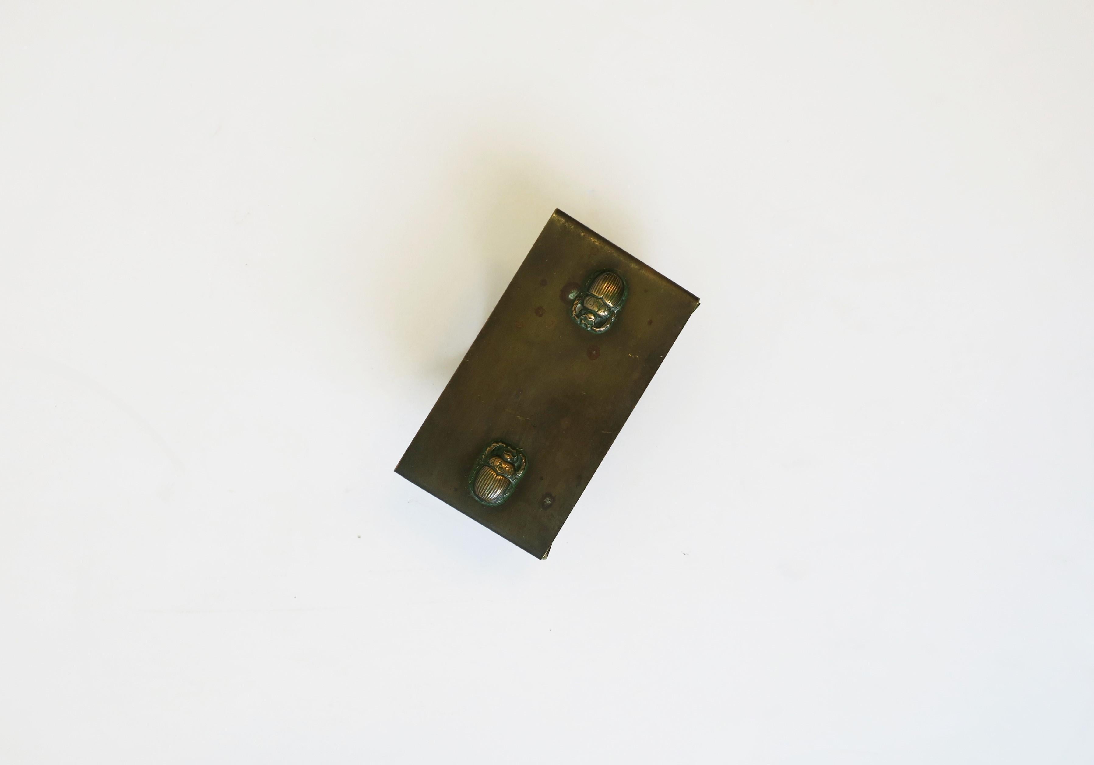 Bronze and Copper Scarab Beetle Ink Blotter 1