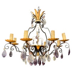 Bronze and Crystal Chandelier, style of Maison Baguès