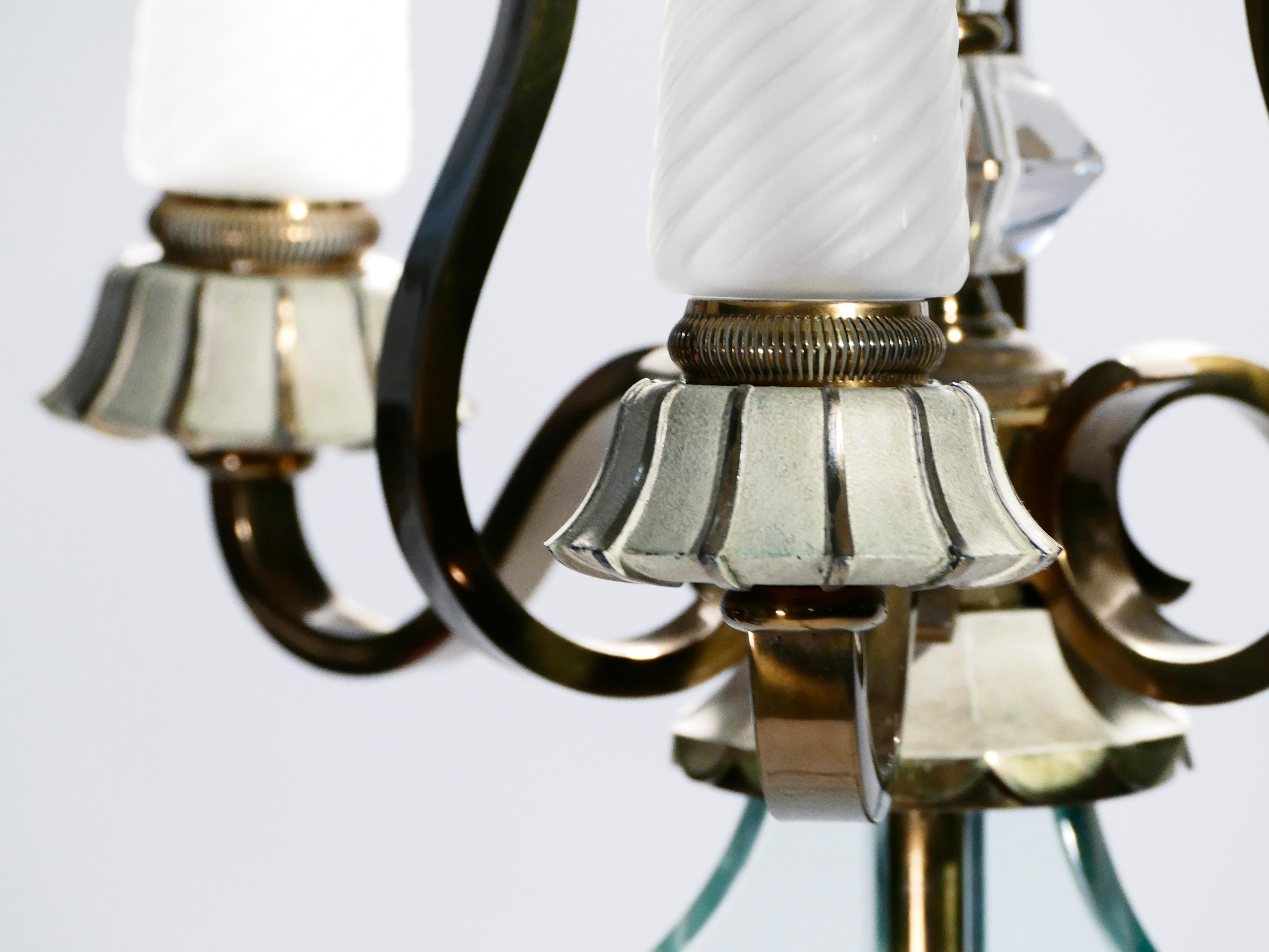 Mid-20th Century Bronze and Crystal Floor Lamp by Sabino, 1930s