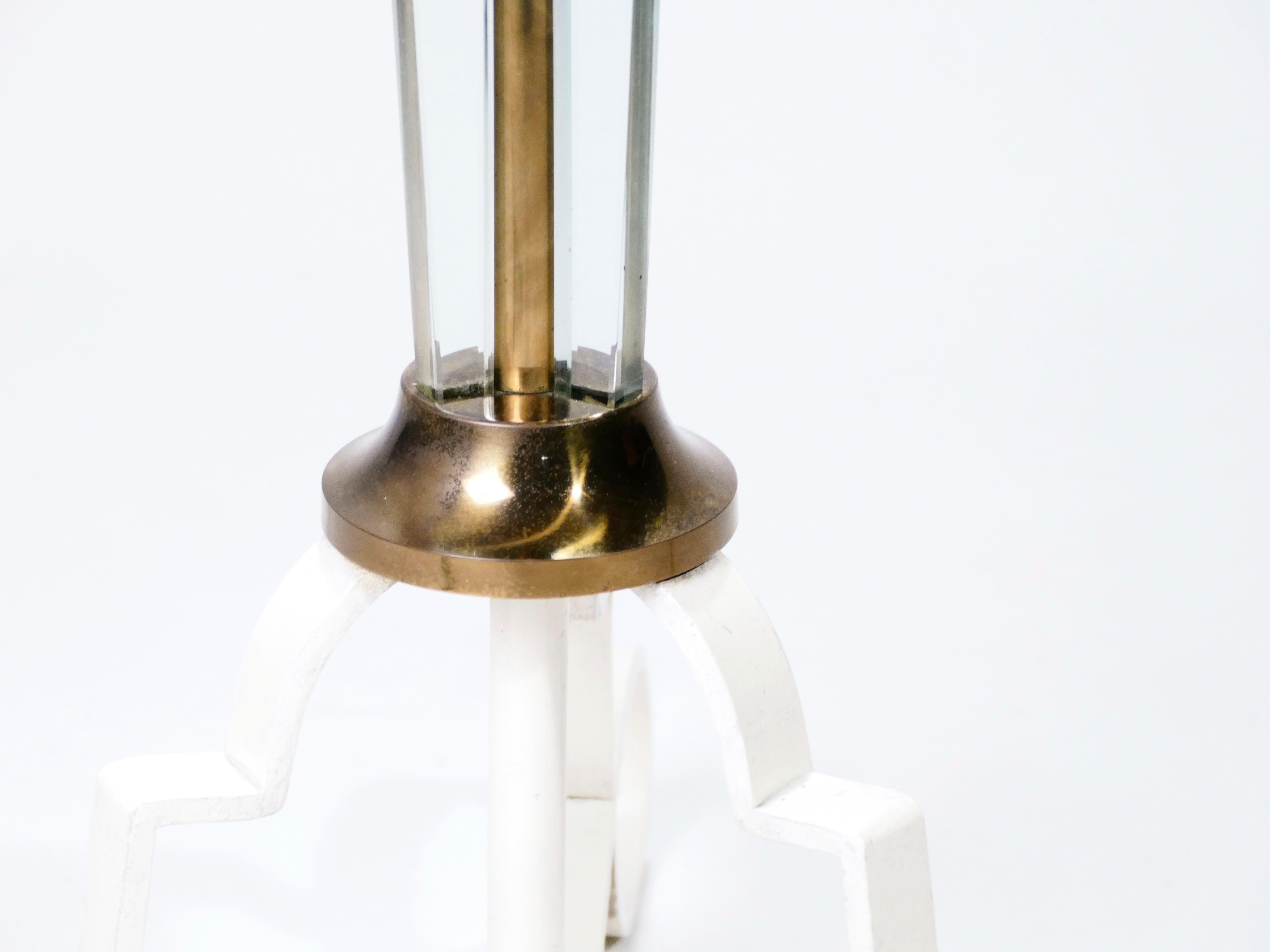 Bronze and Crystal Floor Lamp by Sabino, 1930s 3