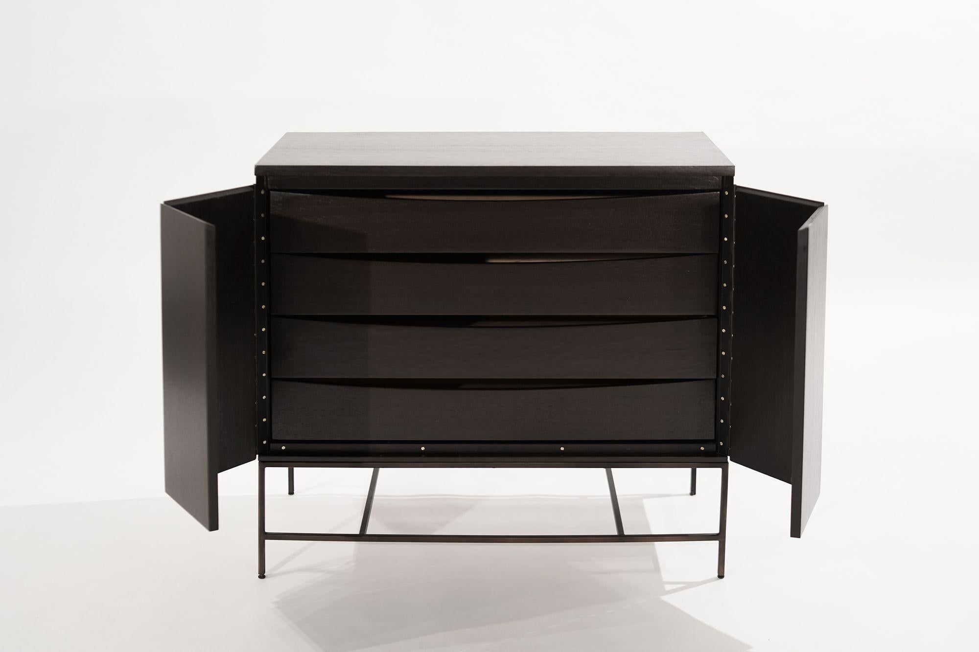 American Bronze and Ebony Cabinet by Paul McCobb, Calvin Group, C. 1950s