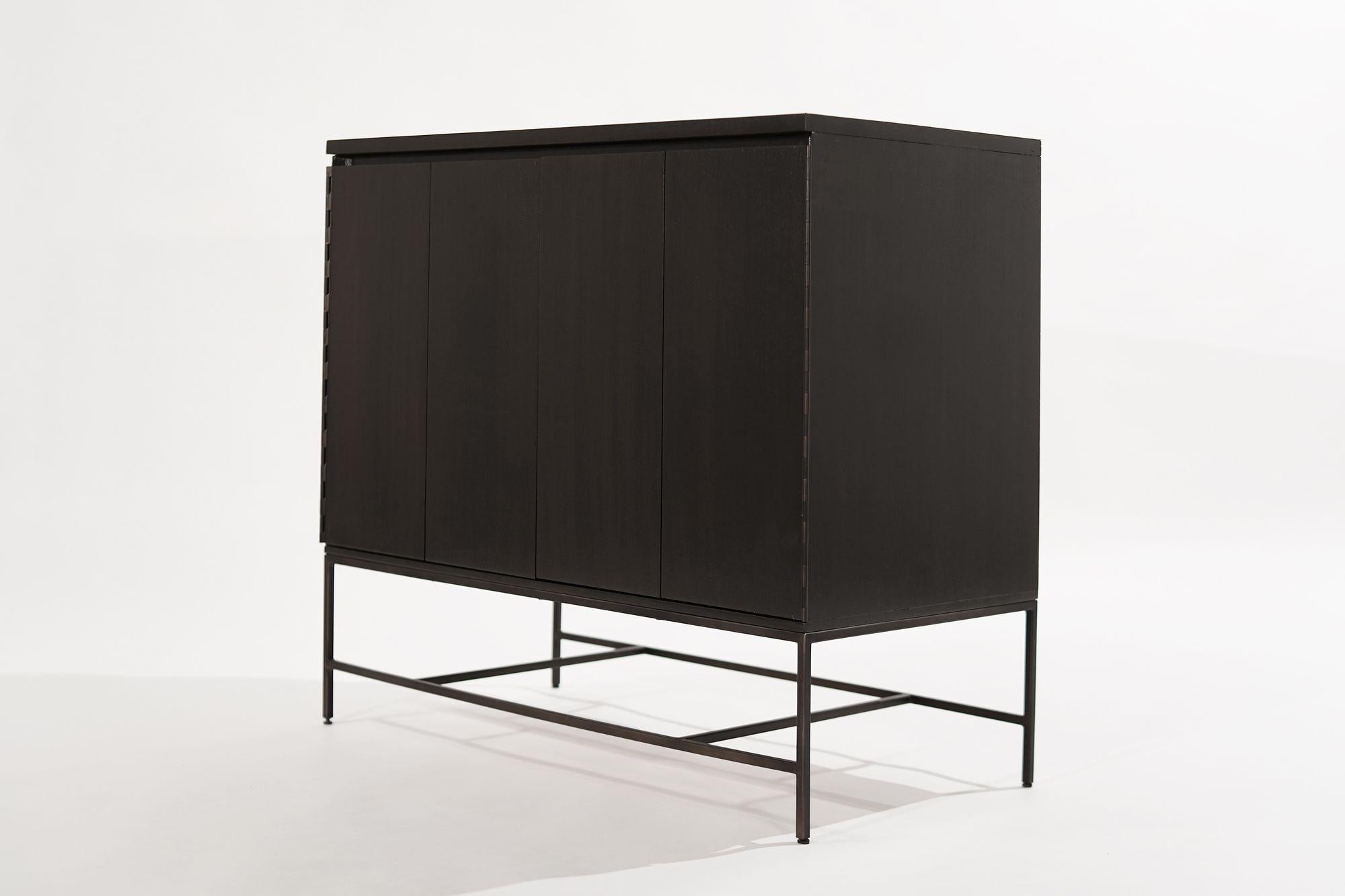 Bronze and Ebony Cabinet by Paul McCobb, Calvin Group, C. 1950s In Excellent Condition In Westport, CT