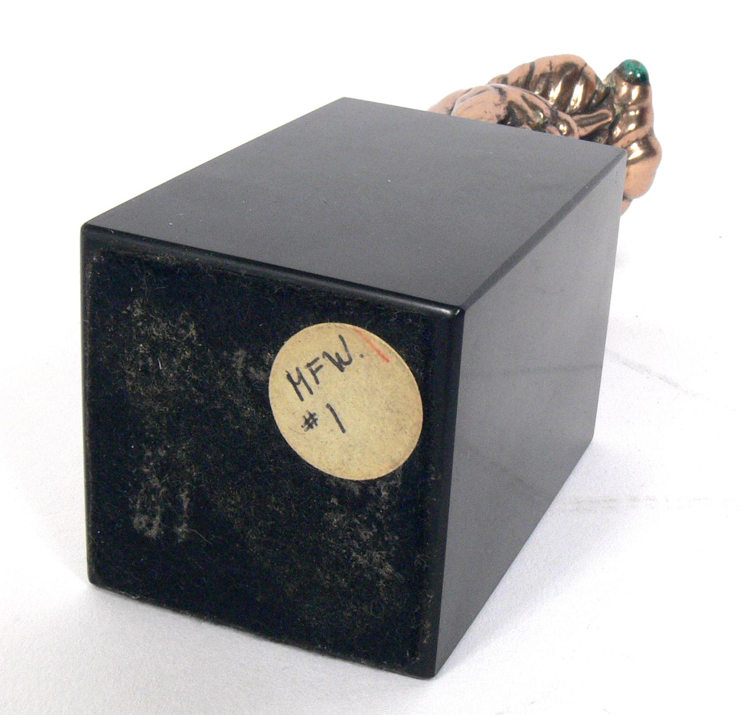 Bronze and Enamel Cicada Sculpture by Mary Frances Wawrytko 2