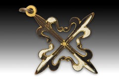 Bronze and Enamel Dominican Order Cross, Spain, 17th Century