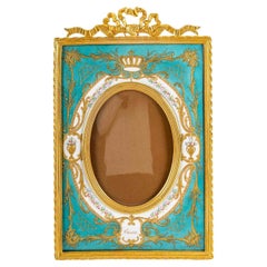 Bronze and Enamel Photo Frame, Late 19th Century