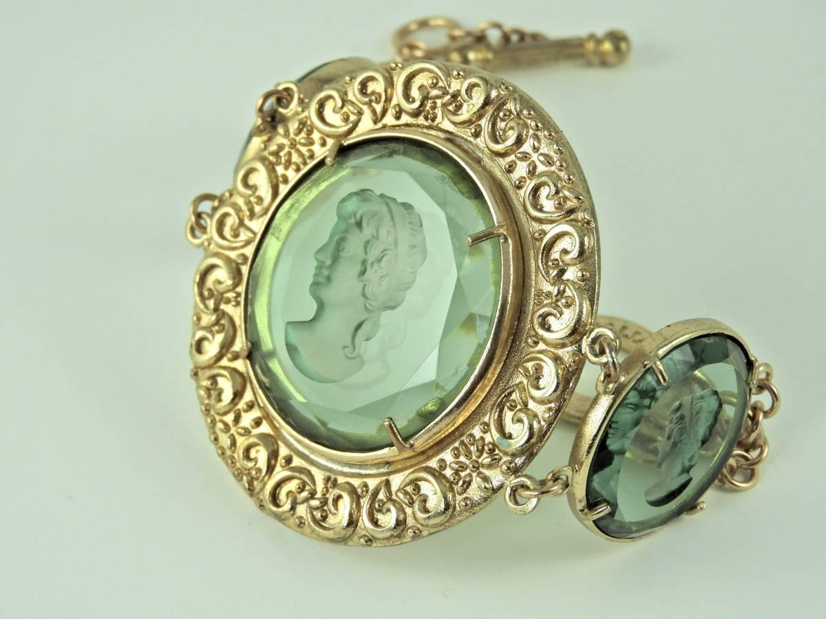 Women's Bronze and engraved Murano glass bracelet by Patrizia Daliana 