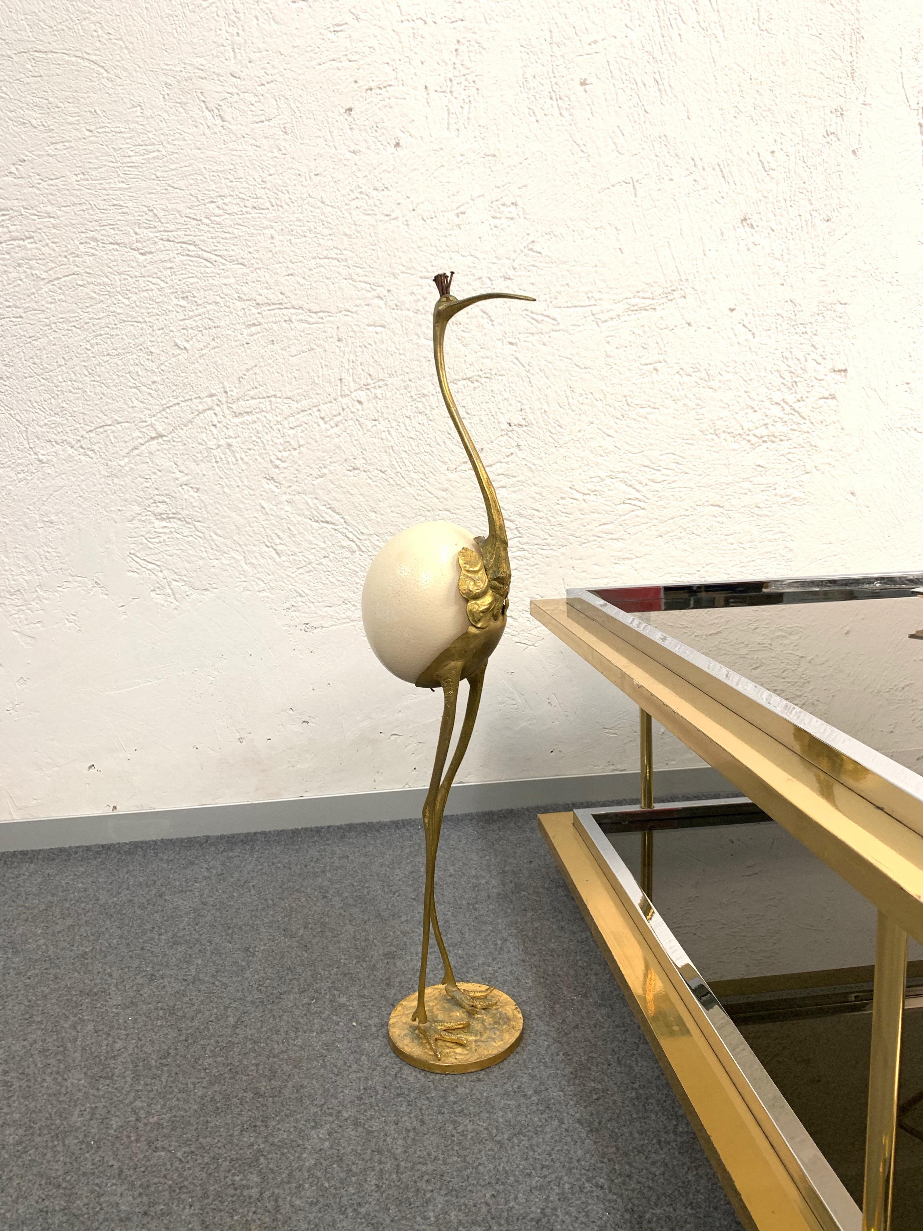 Bronze and Gilded Mercury Flamingo Sculpture, 1960s 7
