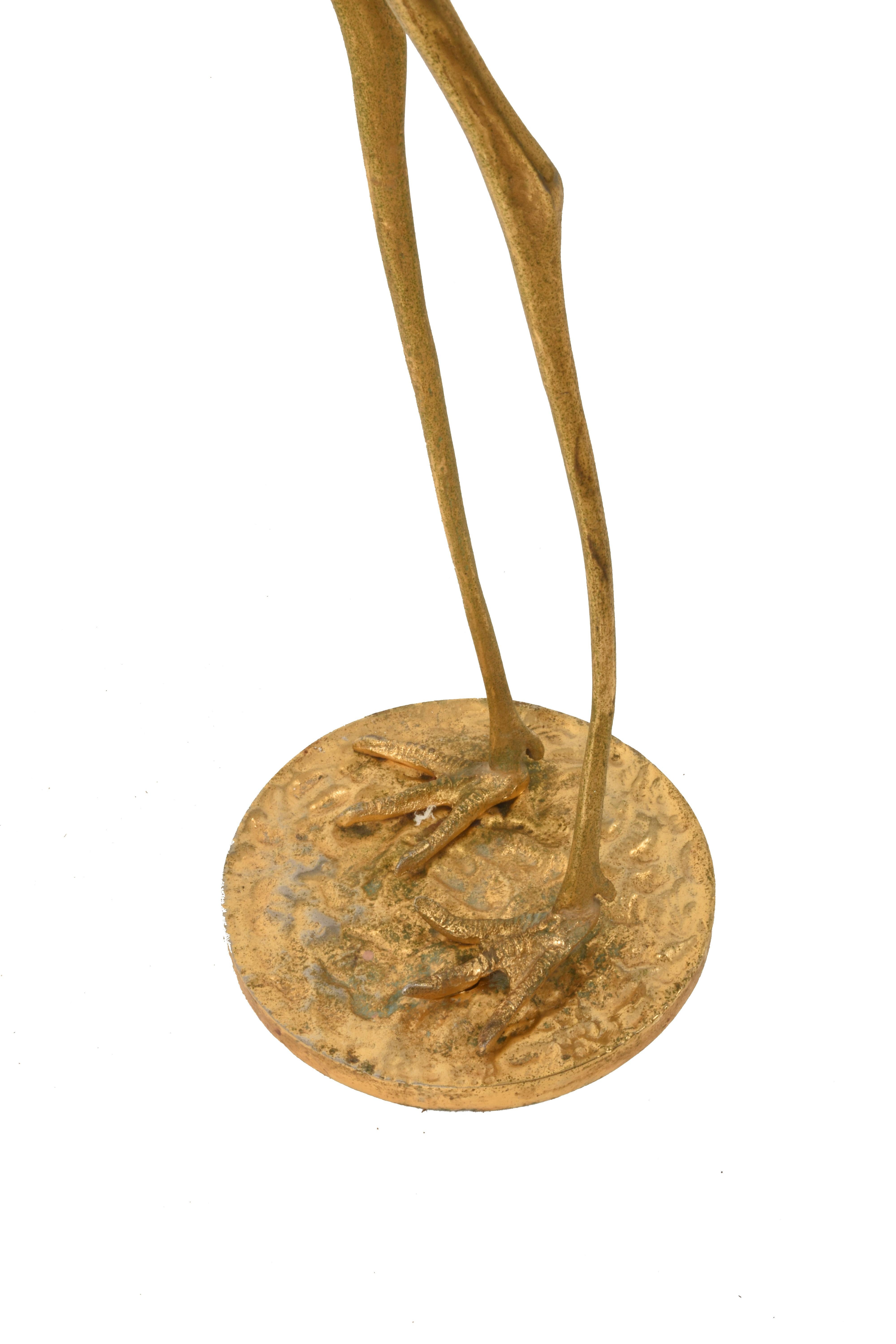 Bronze and Gilded Mercury Flamingo Sculpture, 1960s 9