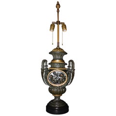 Antique Bronze and Gilt Bronze Lamp Base