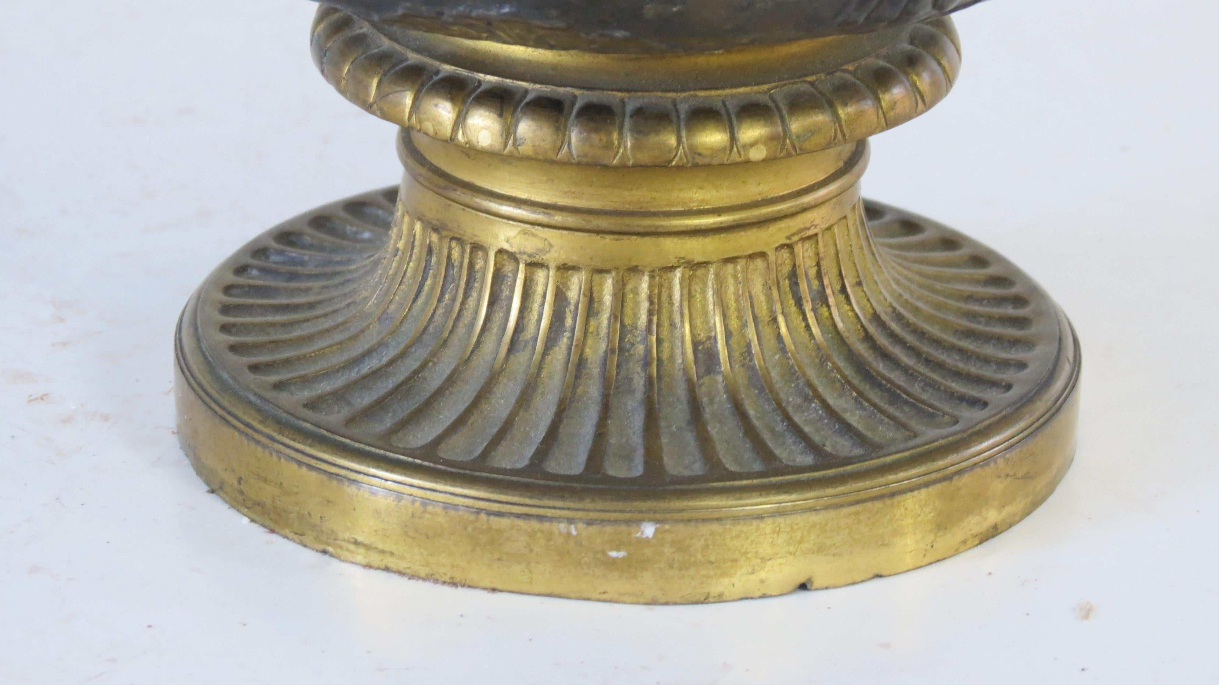 Bronze and Gilt Warwick Vase Lamp on Portoro Marble Basis, by Barbadienne, 1860 For Sale 8