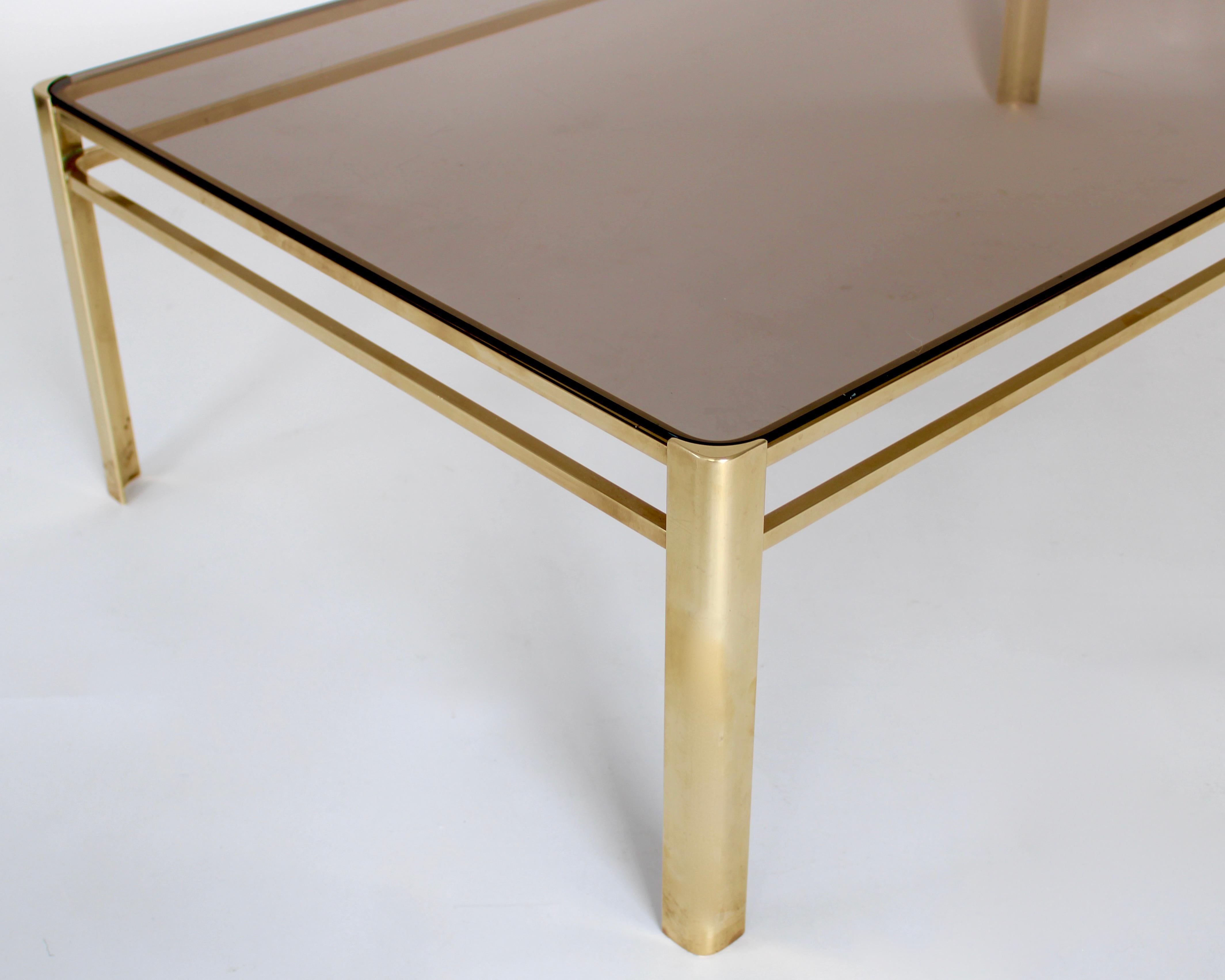 Bronze and Glass Coffee Cocktail Table by Jacques Quinet for Maison Malabart 3