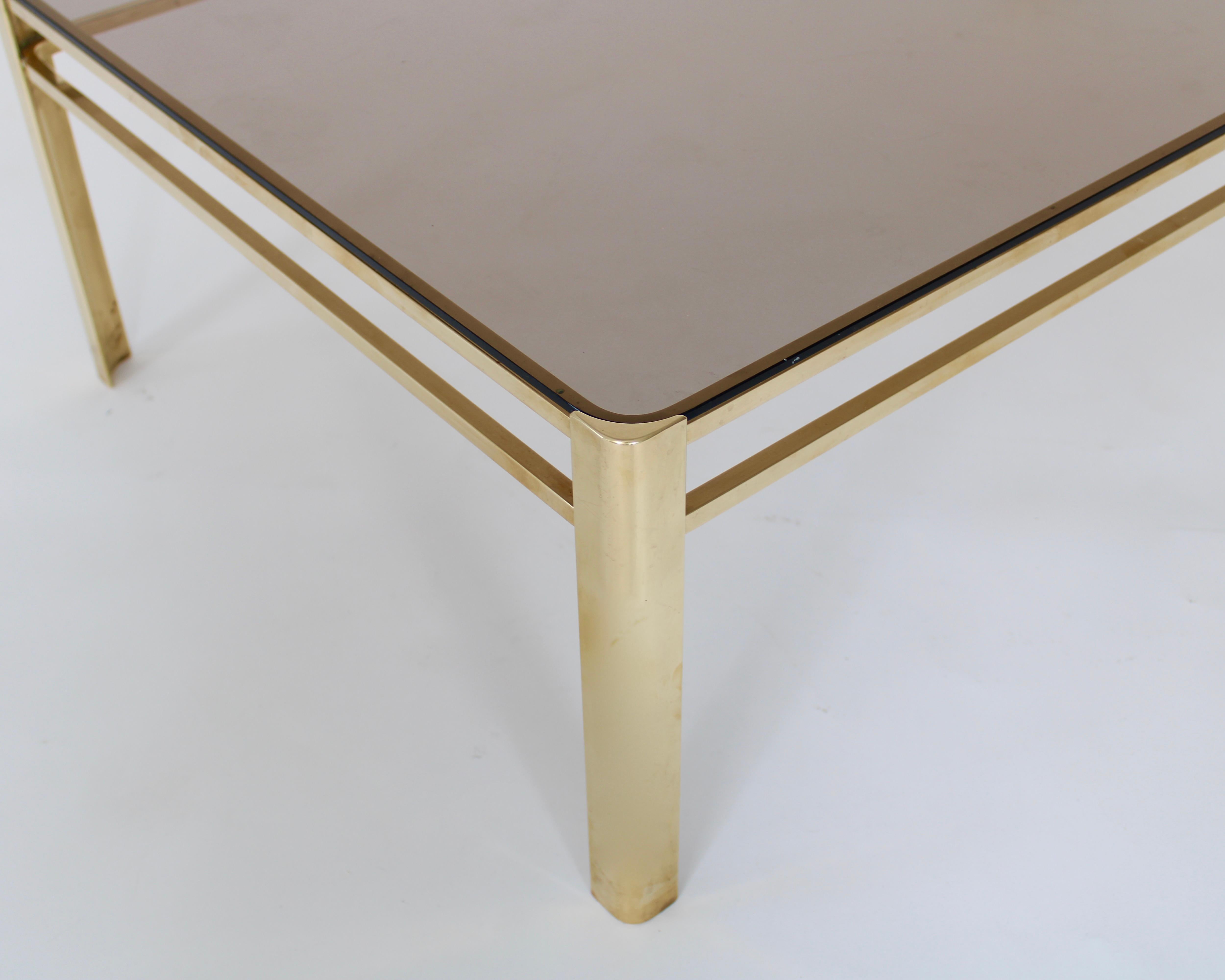 Bronze and Glass Coffee Cocktail Table by Jacques Quinet for Maison Malabart 4