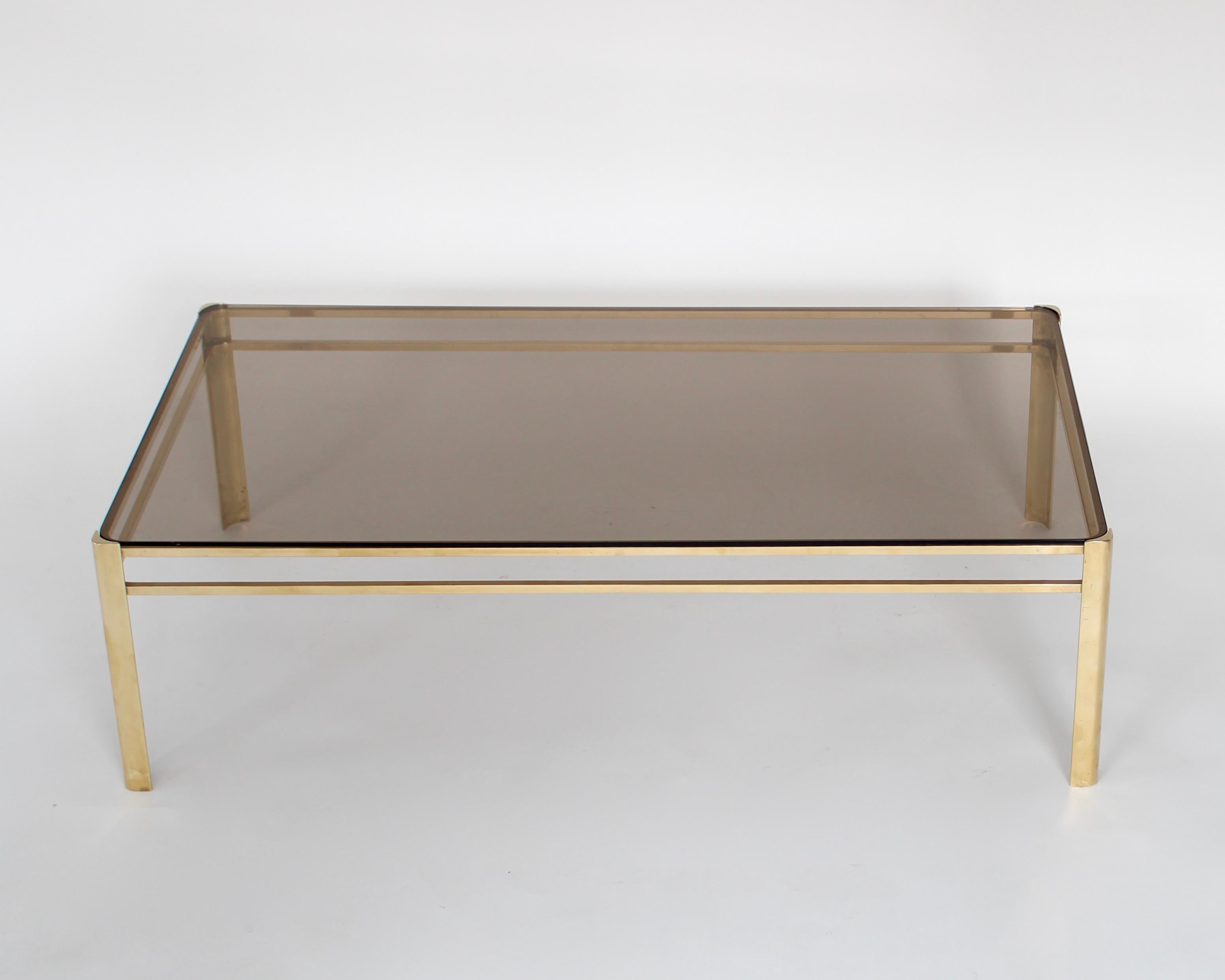 French Bronze and Glass Coffee Cocktail Table by Jacques Quinet for Maison Malabart