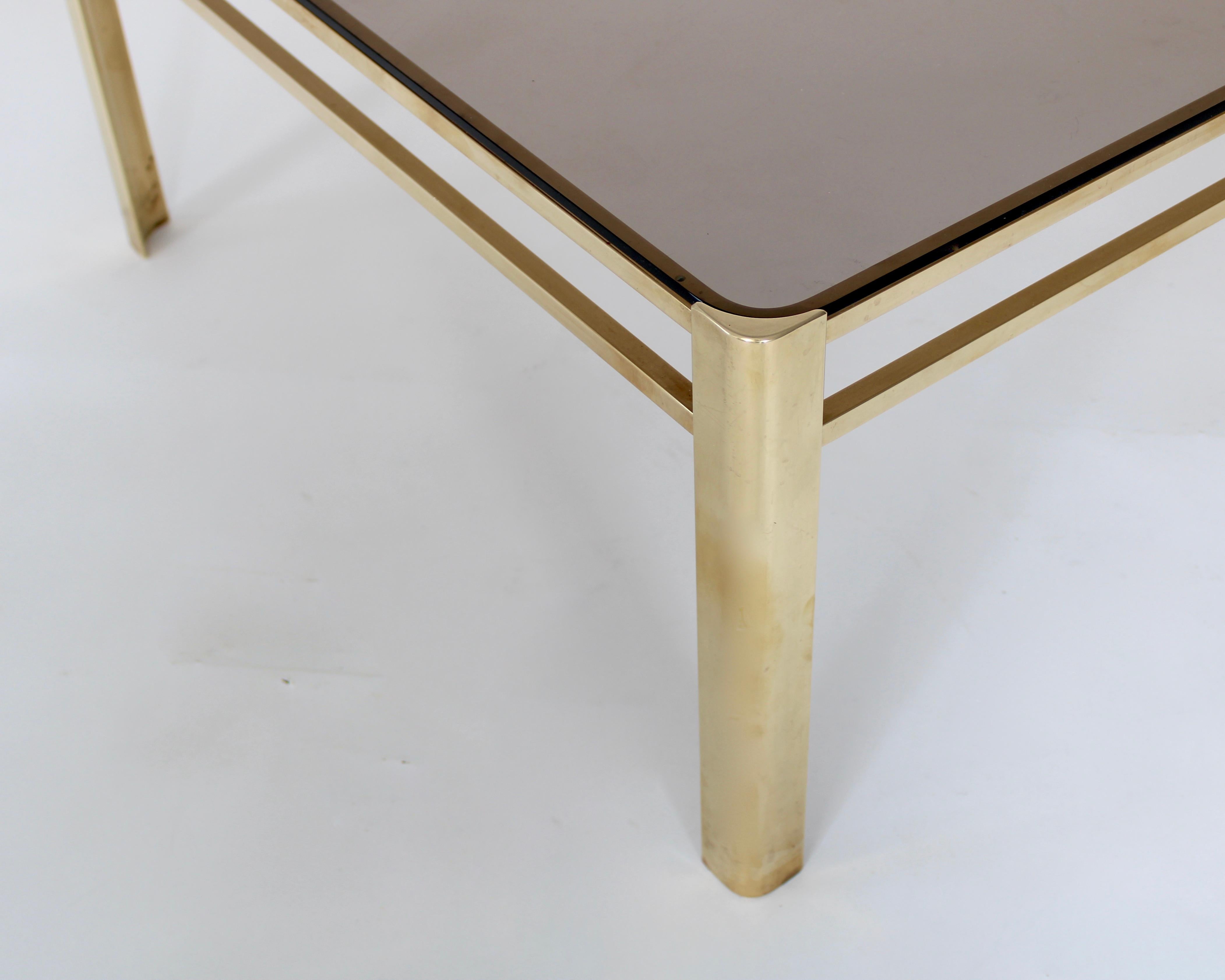 Bronze and Glass Coffee Cocktail Table by Jacques Quinet for Maison Malabart 2