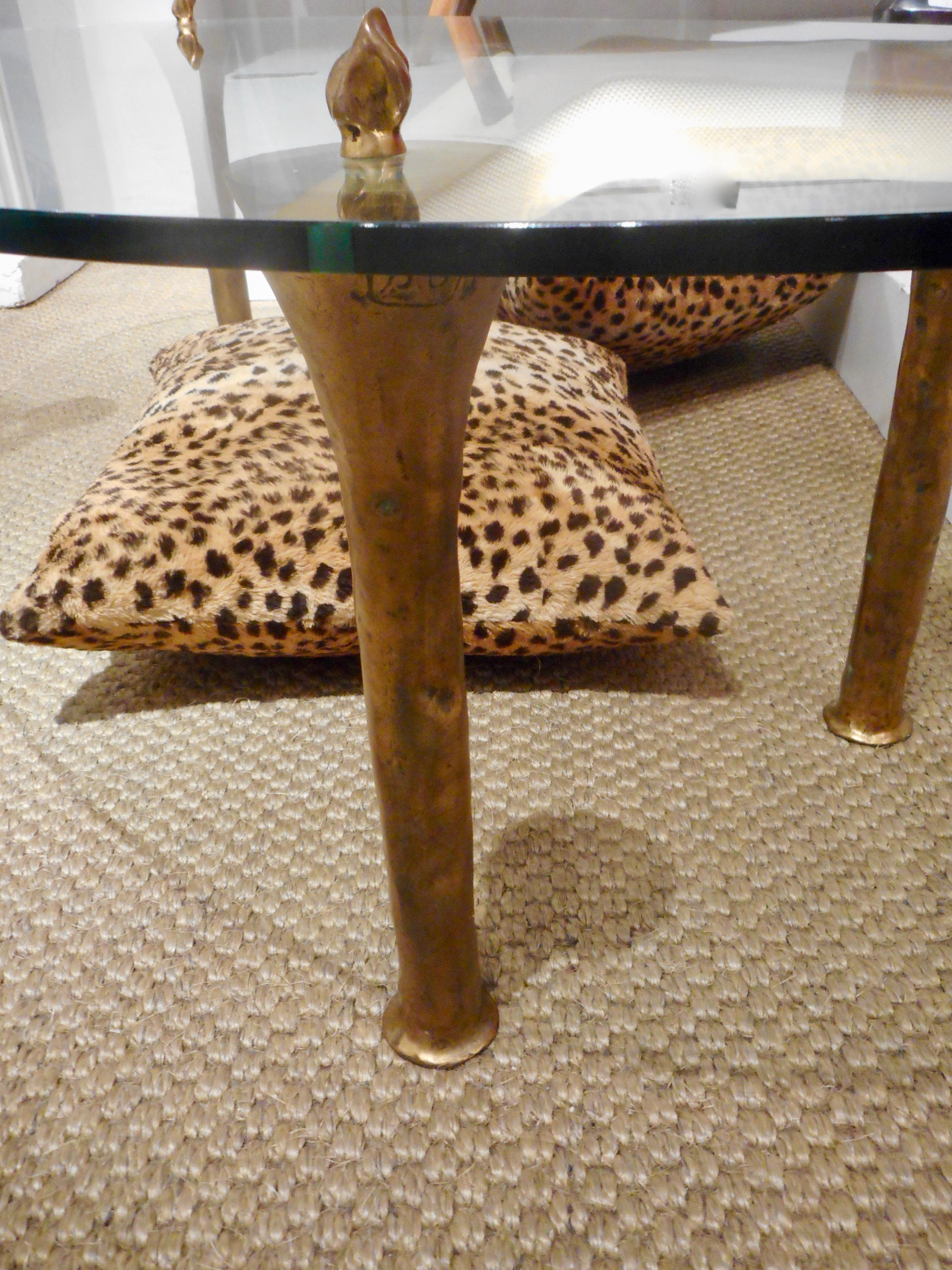 Bronze and Glass Coffee Table by Garouste & Bonetti, France, 1990 In Good Condition In Brussels, BE