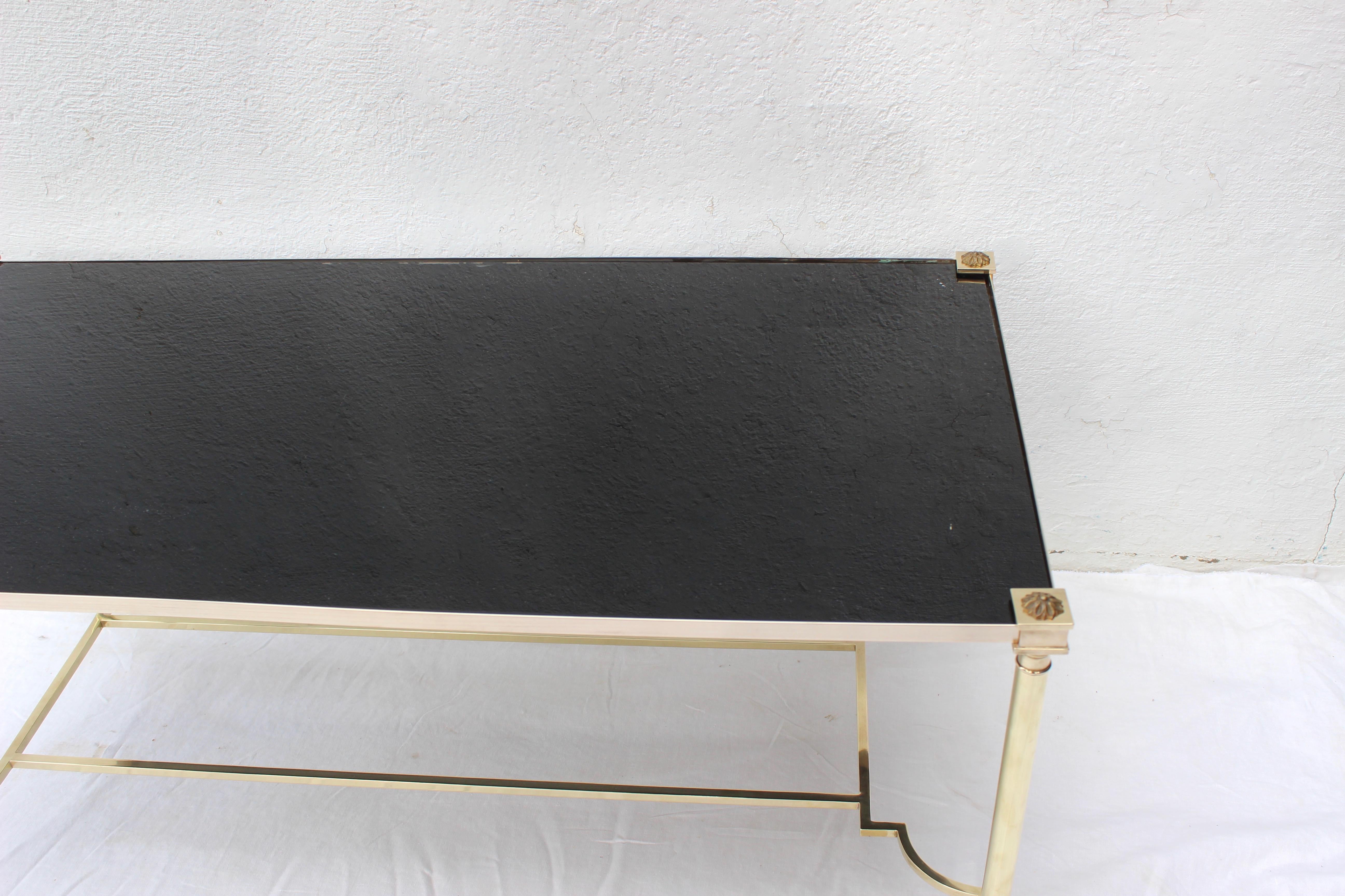 Bronze and Glass Coffee Table by Maison Jansen In Good Condition In East Hampton, NY
