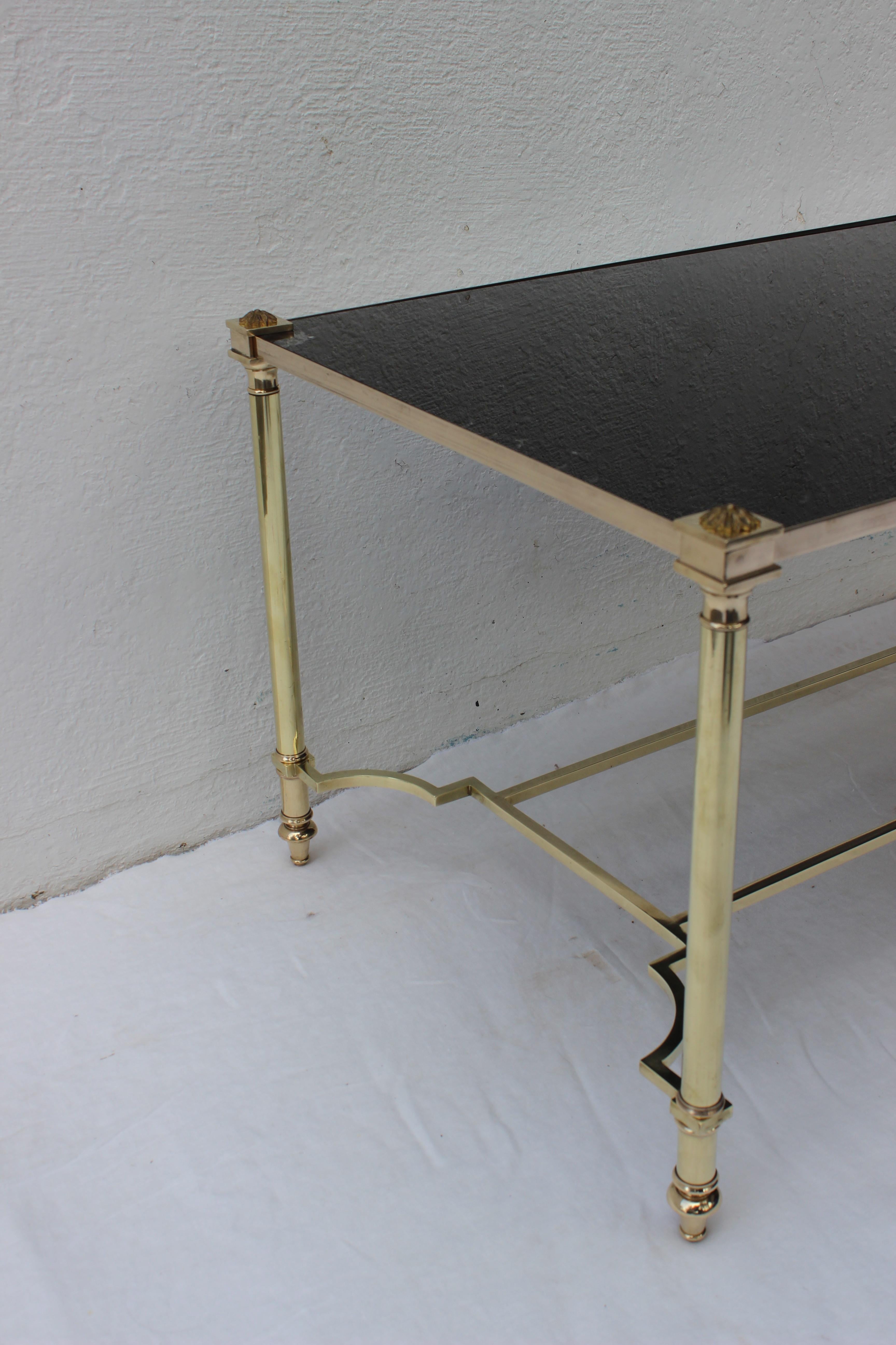 Bronze and Glass Coffee Table by Maison Jansen 1