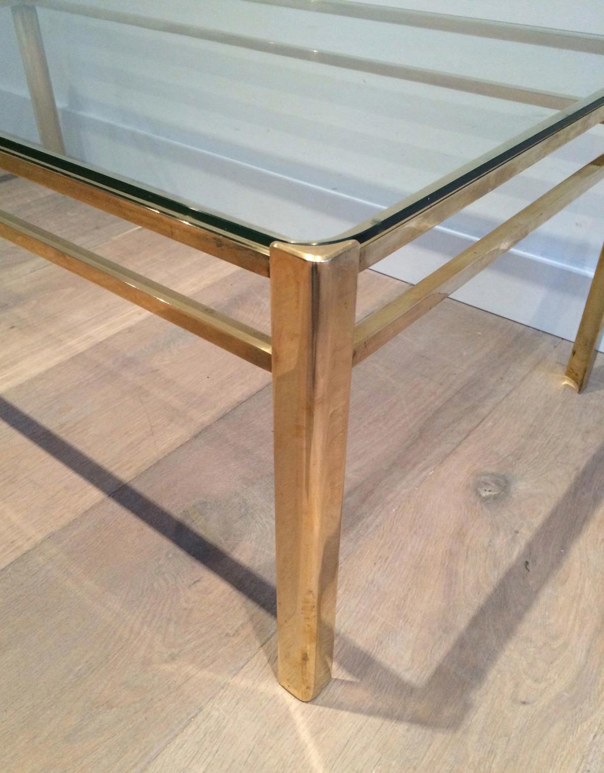 Bronze and Glass Coffee Table Signed Jacques Théophile Lepelletier and Stamped b For Sale 6