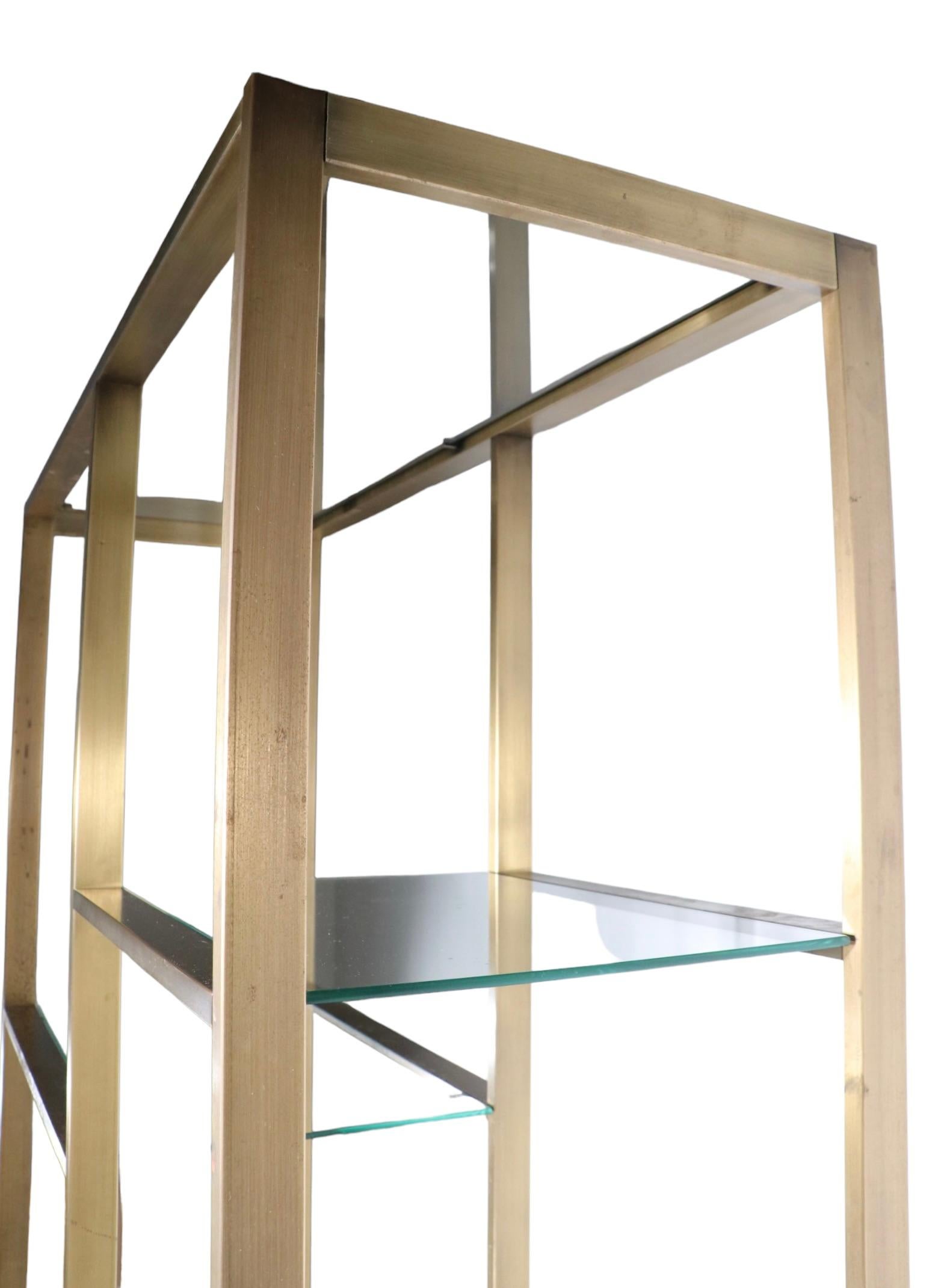 Bronze and Glass Etagere Shelf by Milo Baughman c. 1970's  For Sale 2