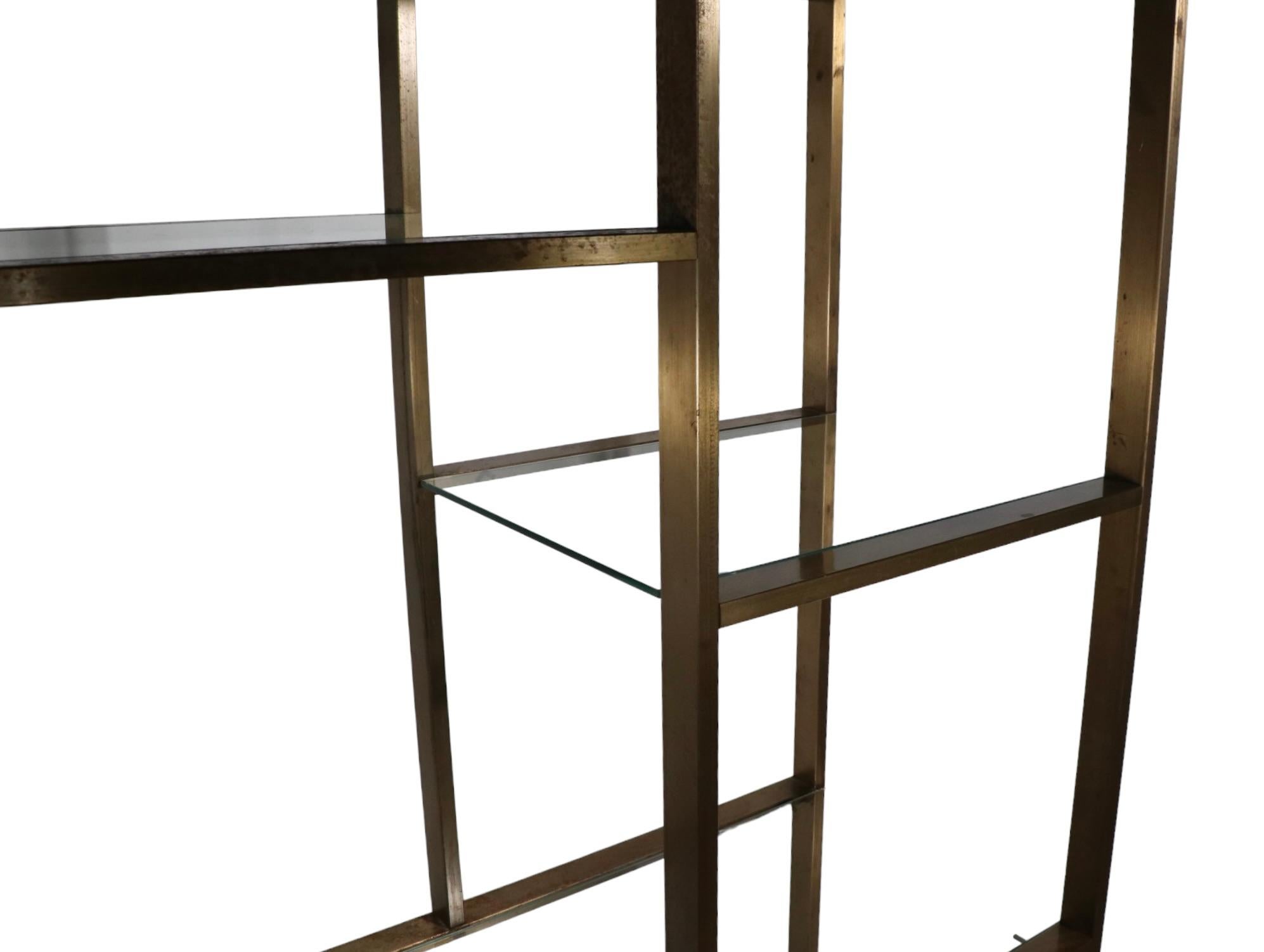 Bronze and Glass Etagere Shelf by Milo Baughman c. 1970's  For Sale 3
