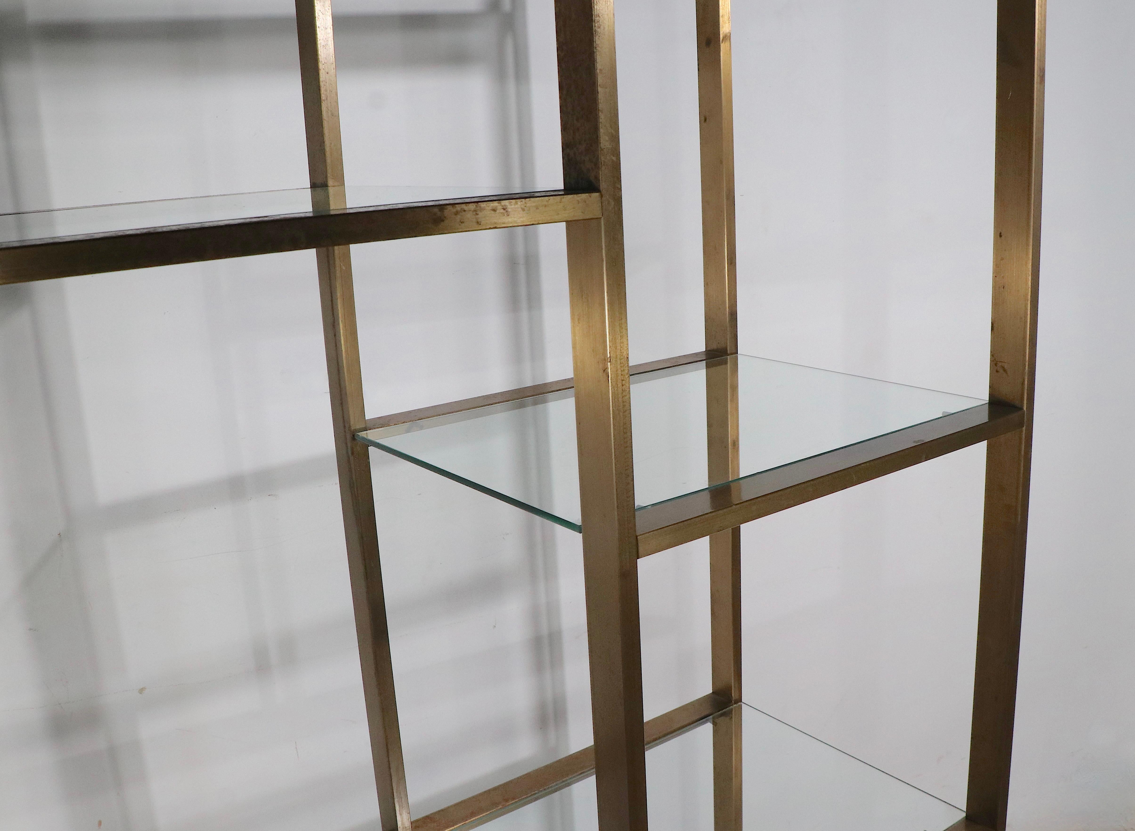 Late 20th Century Bronze and Glass Etagere Shelf by Milo Baughman c. 1970's  For Sale