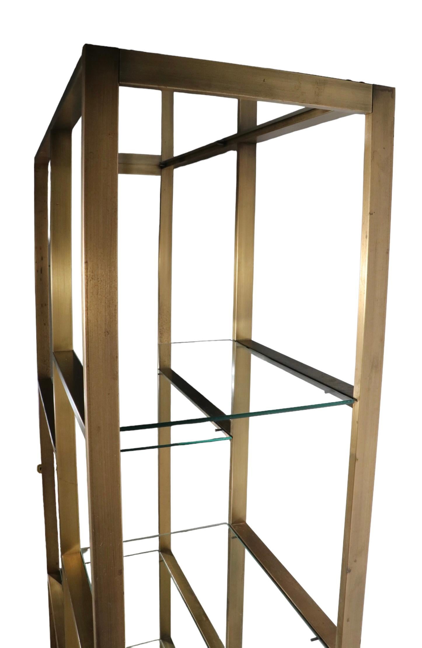 Bronze and Glass Etagere Shelf by Milo Baughman c. 1970's  For Sale 1