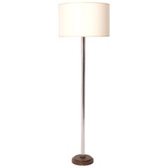 Bronze and Glass Floor Lamp in the Manner of Jean Michel Frank