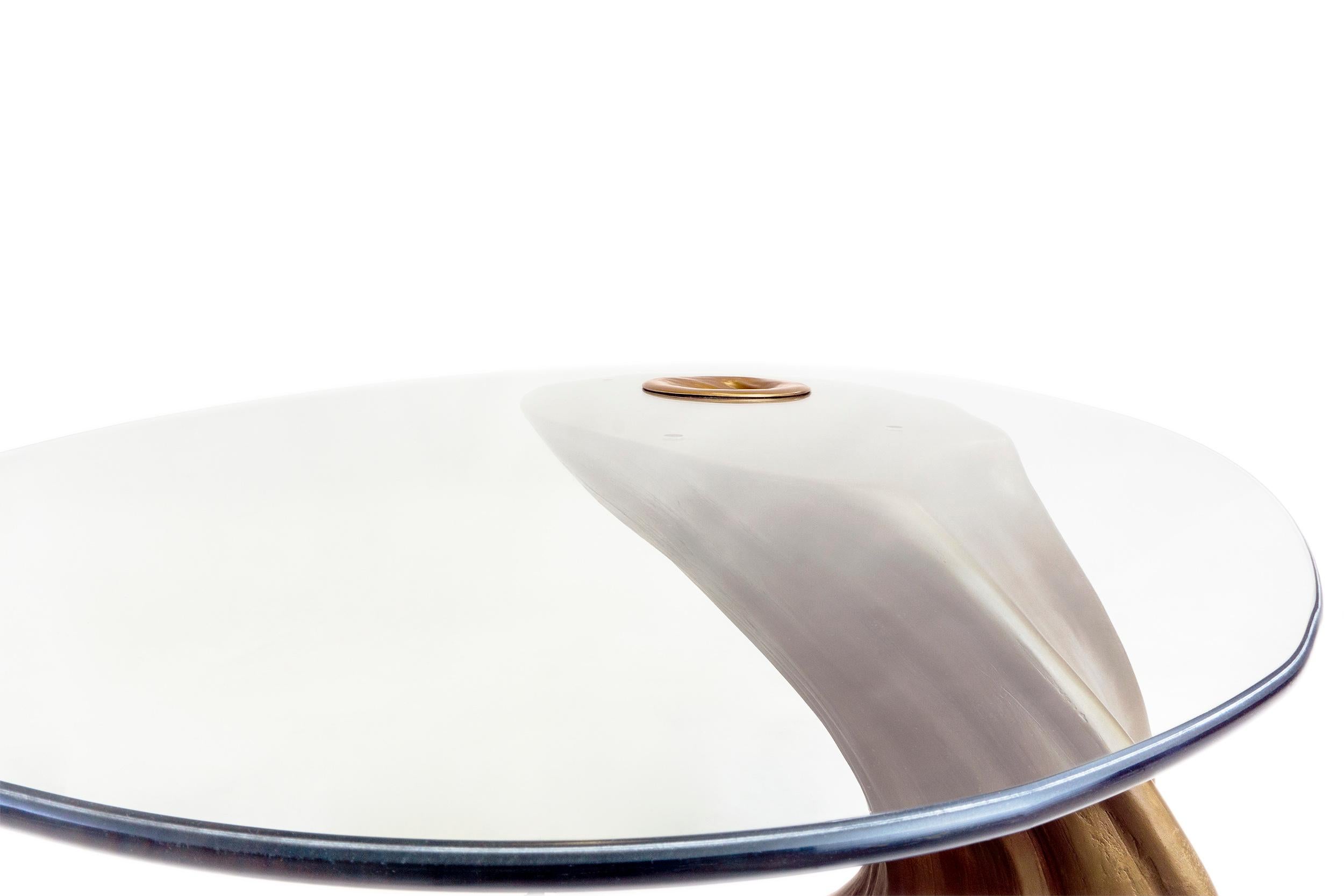 XXIe siècle et contemporain Table basse Wave en bronze et verre, édition limitée en vente