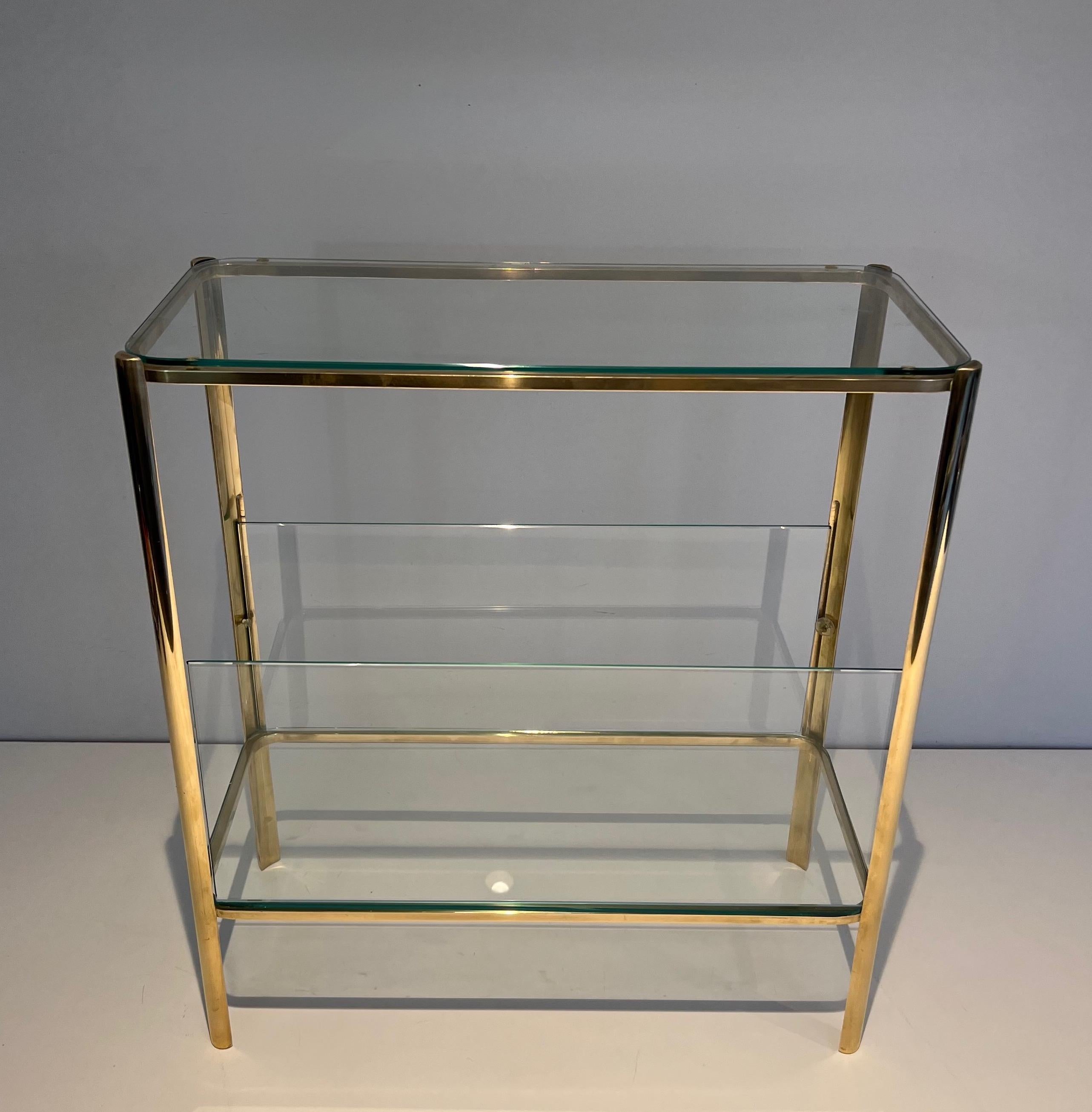 Bronze and Glass Magazine Rack Signed J T Lepelletier & Stamped Broncz For Sale 5