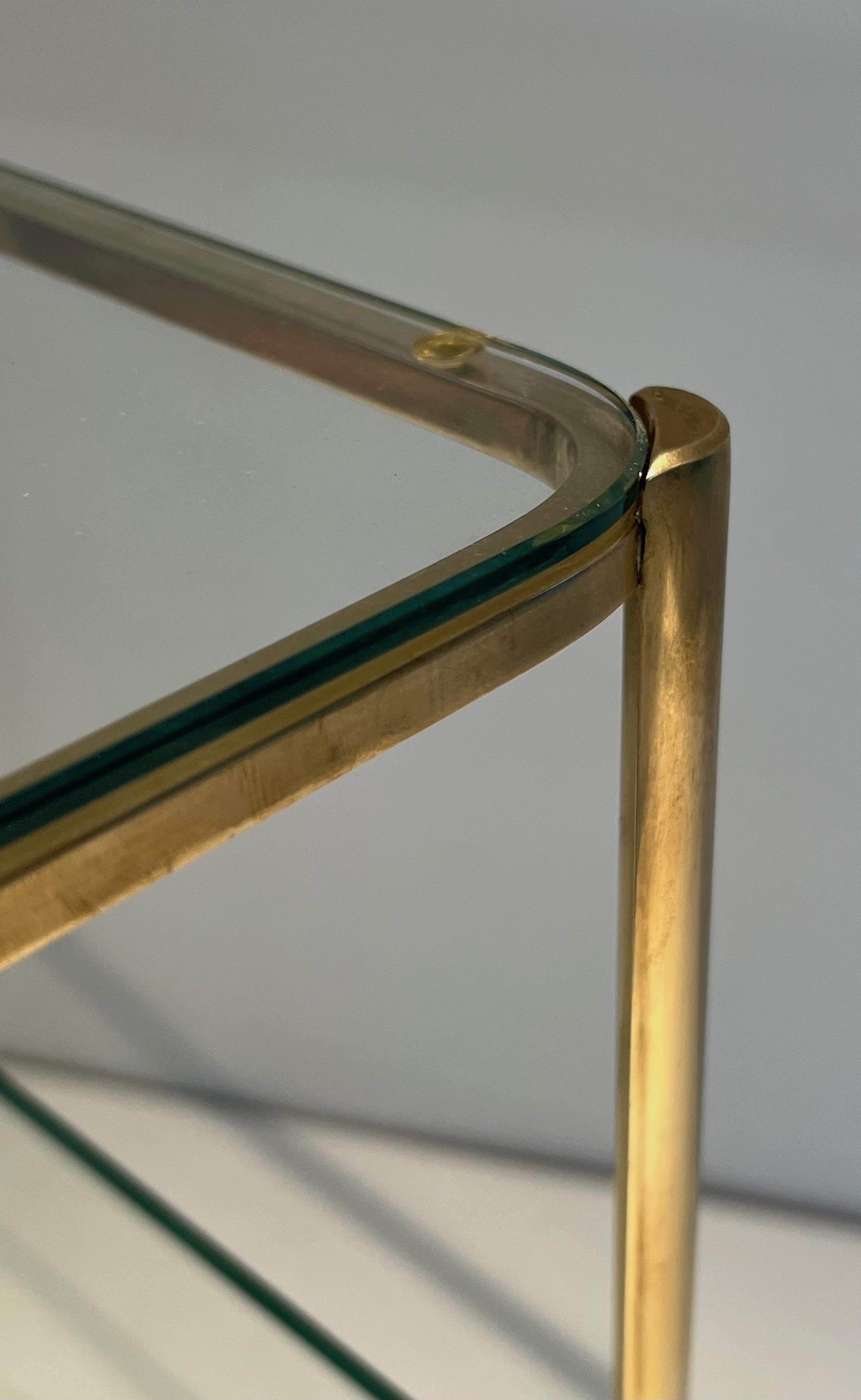 Bronze and Glass Magazine Rack Signed J T Lepelletier & Stamped Broncz For Sale 1