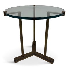 Bronze and Glass Side Table by Peter Ghyczy