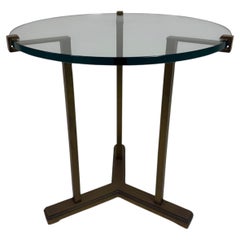Bronze and Glass Side Table by Peter Ghyczy